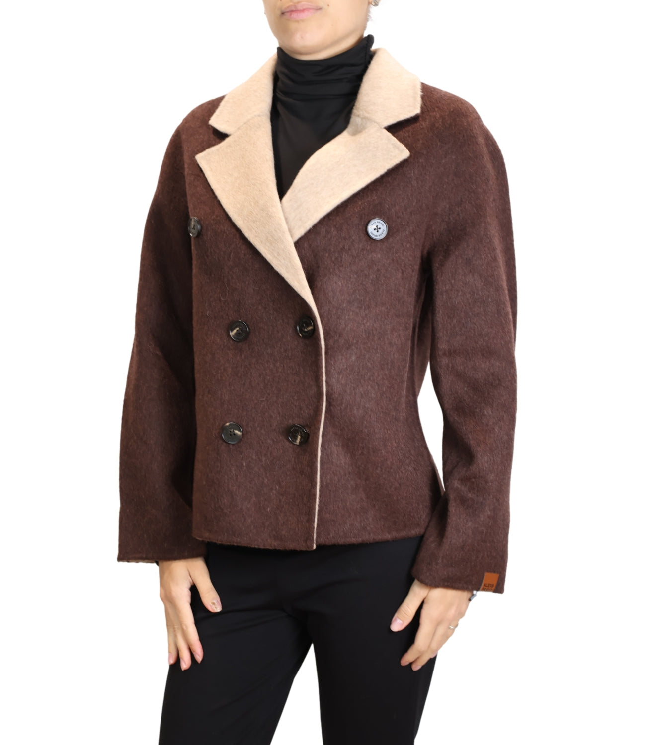 Alexs Bravo Blazer Reversibile Chocolate/Cream Donna