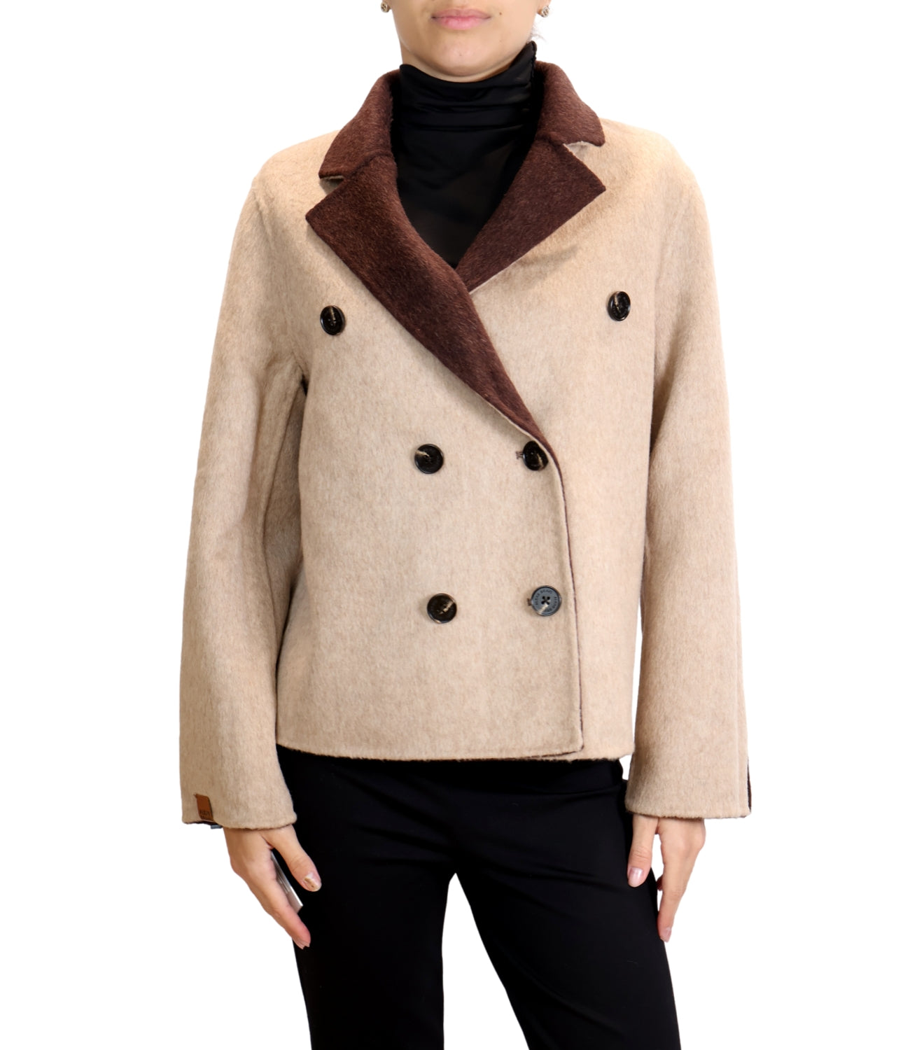 Alexs Bravo Blazer Reversibile Chocolate/Cream Donna