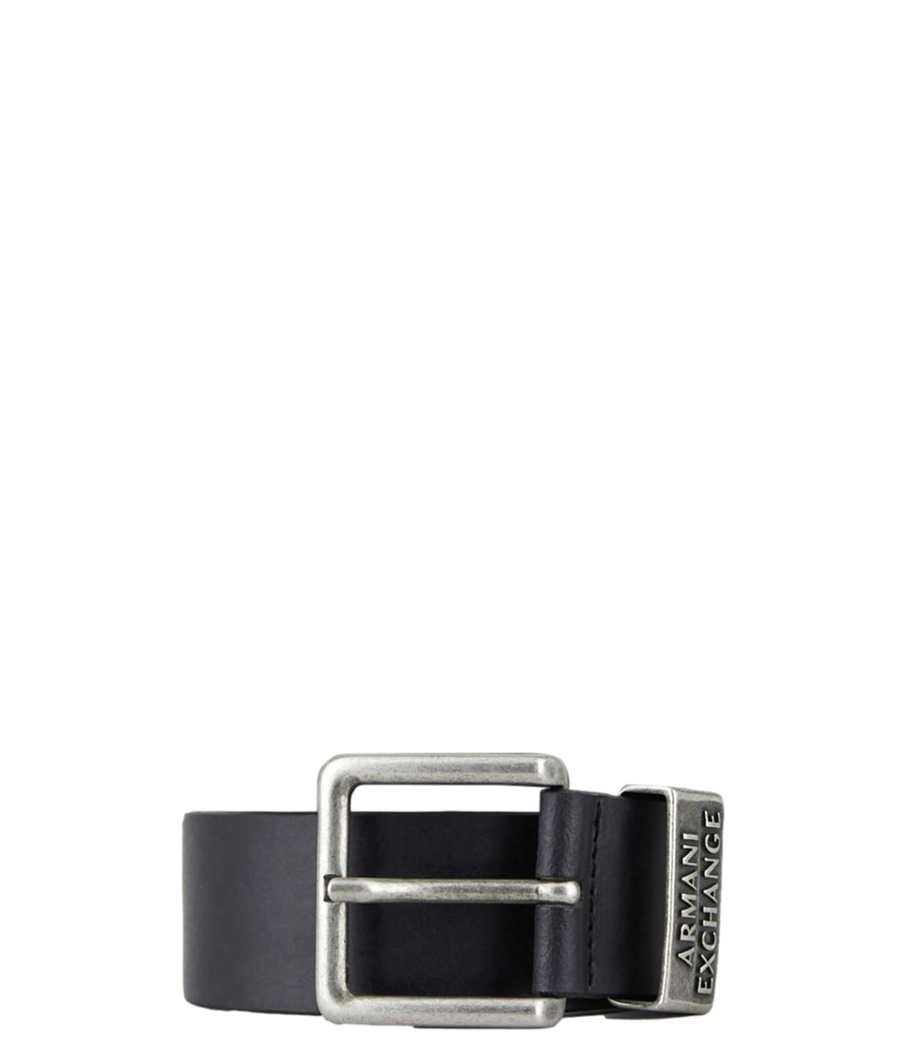 Armani Exchange Cintura in eco pelle nero uomo