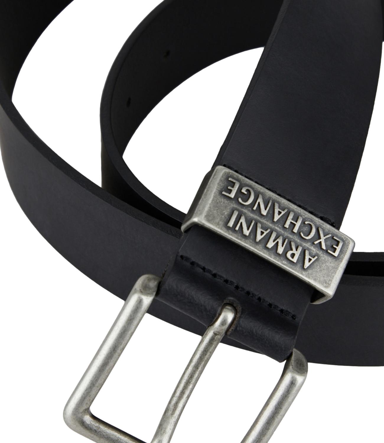 Armani Exchange Cintura in eco pelle nero uomo