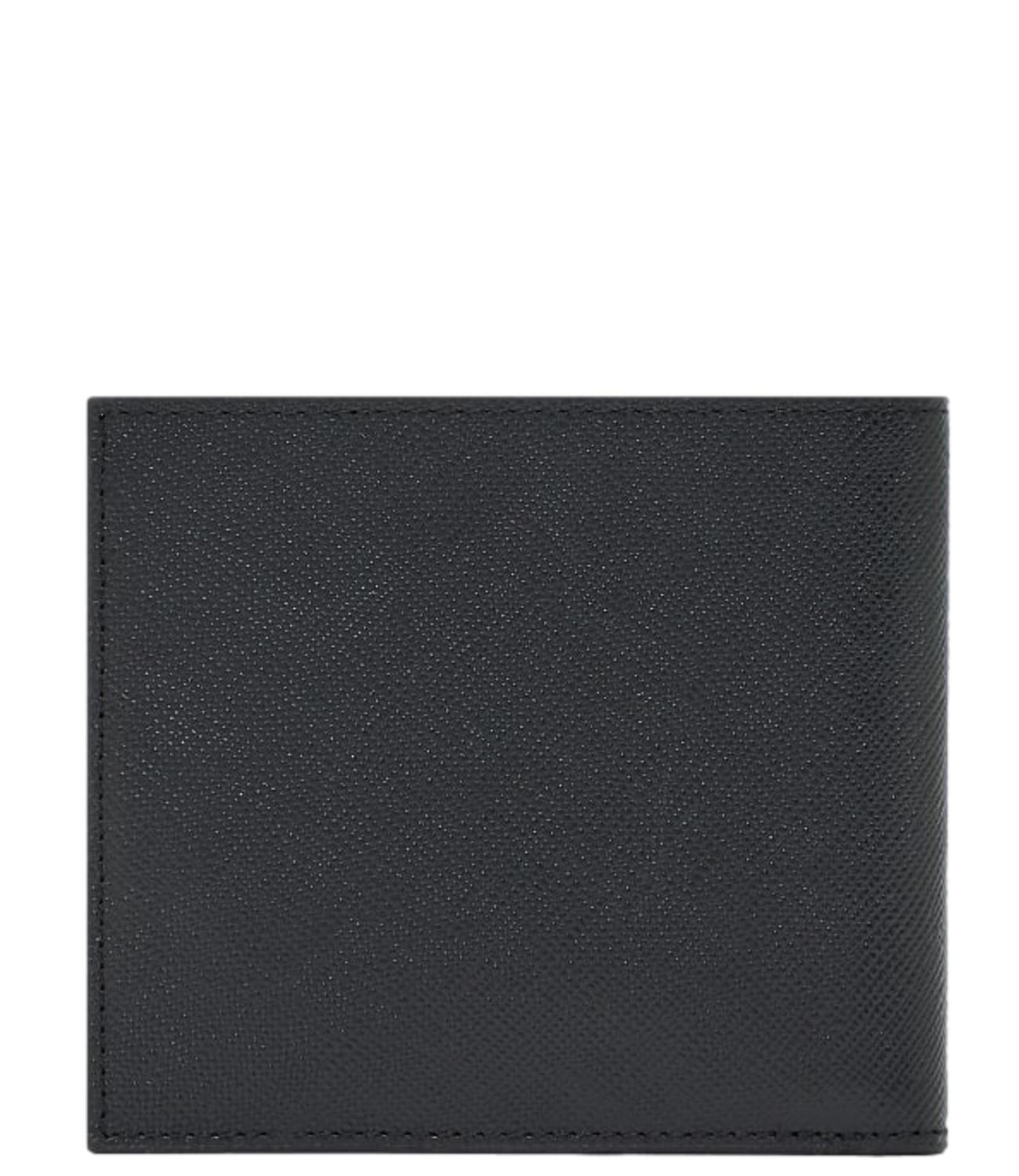Portafogli Armani Exchange uomo nero con patch metallo