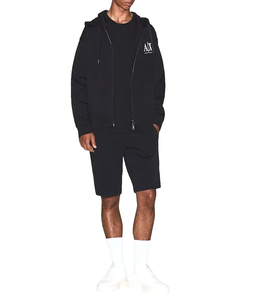 Armani Exchange felpa con cappuccio nera uomo