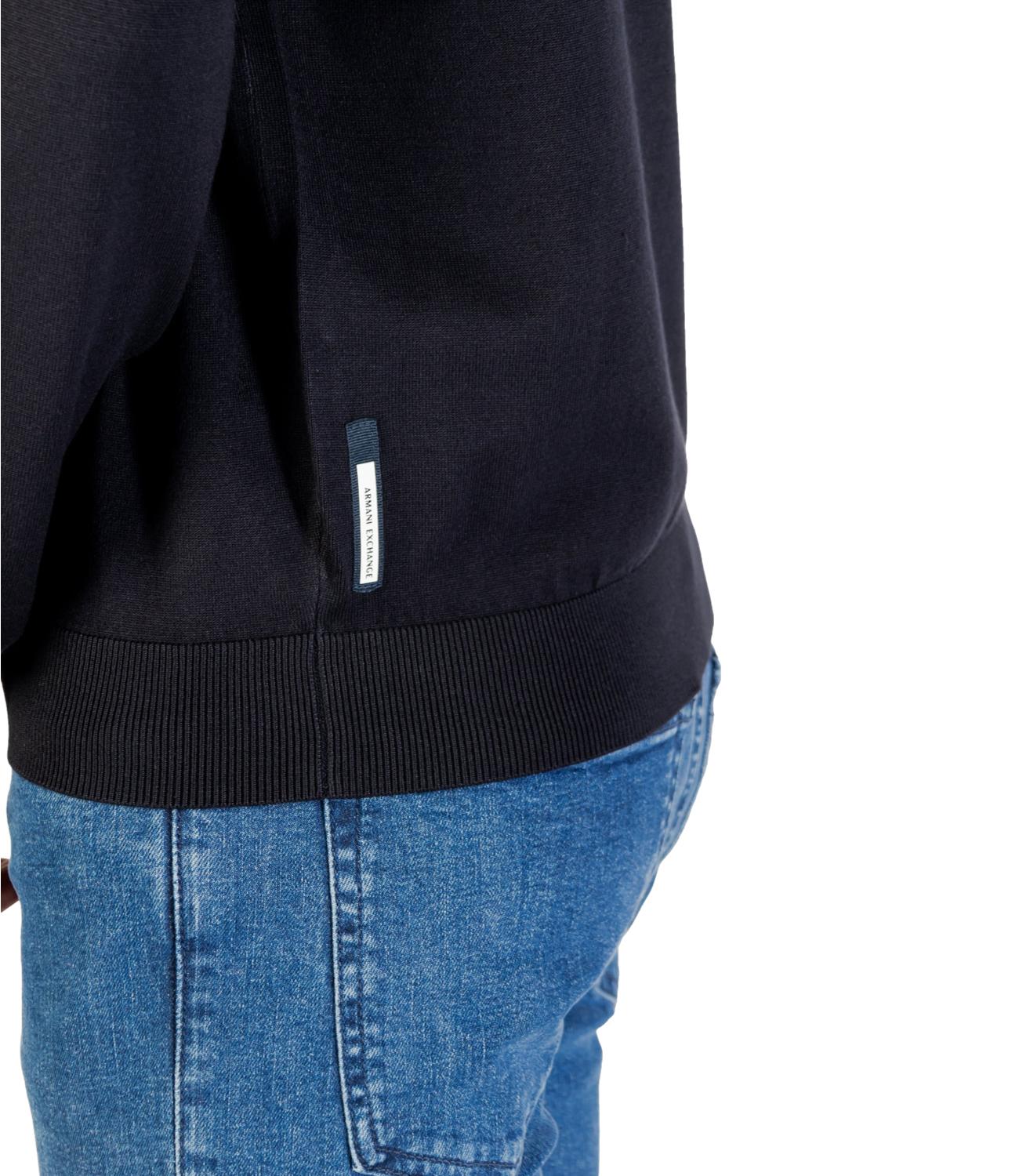 Armani Exchange Pullover girocollo deep navy uomo