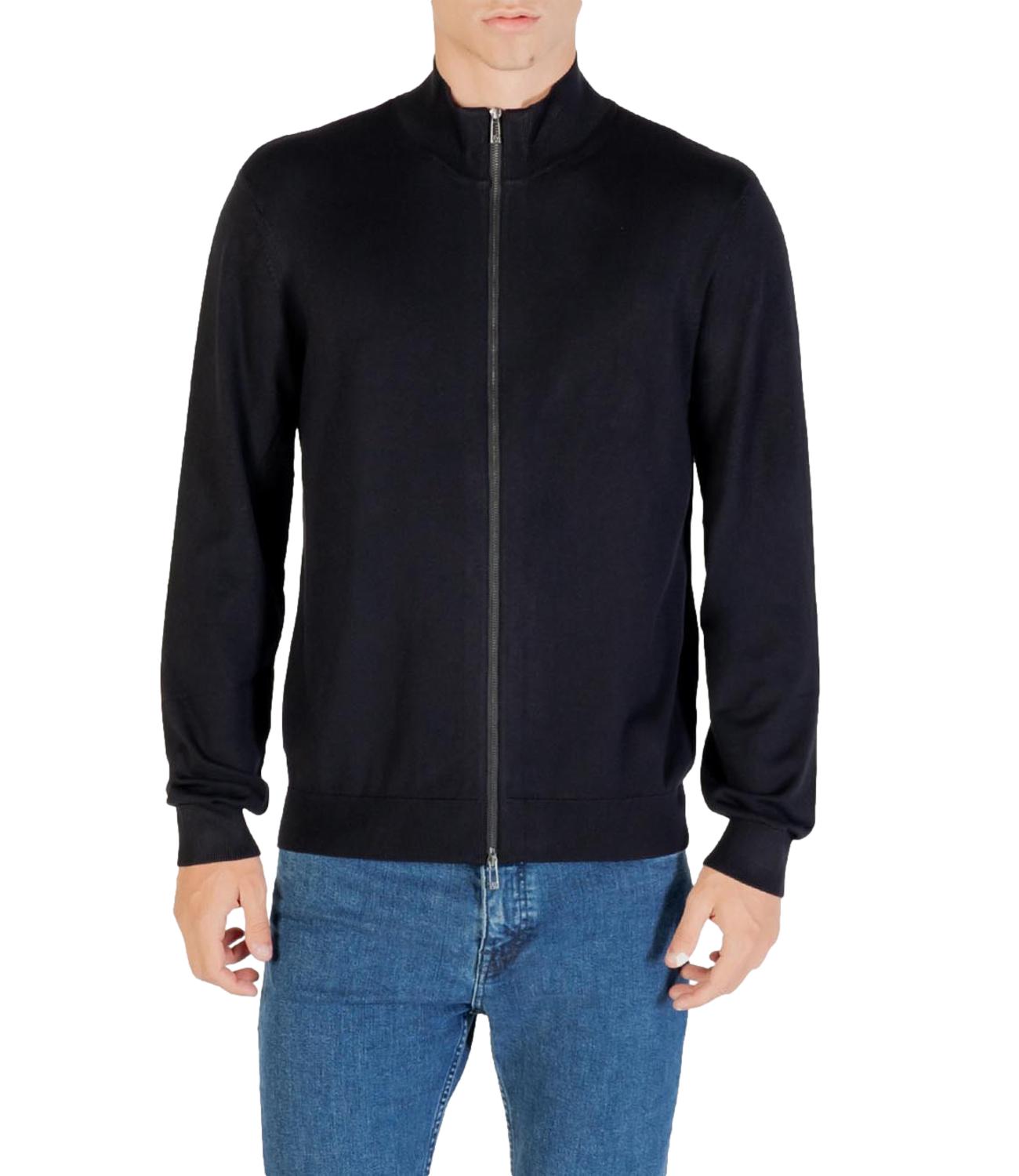 Armani Exchange Cardigan con zip blu uomo
