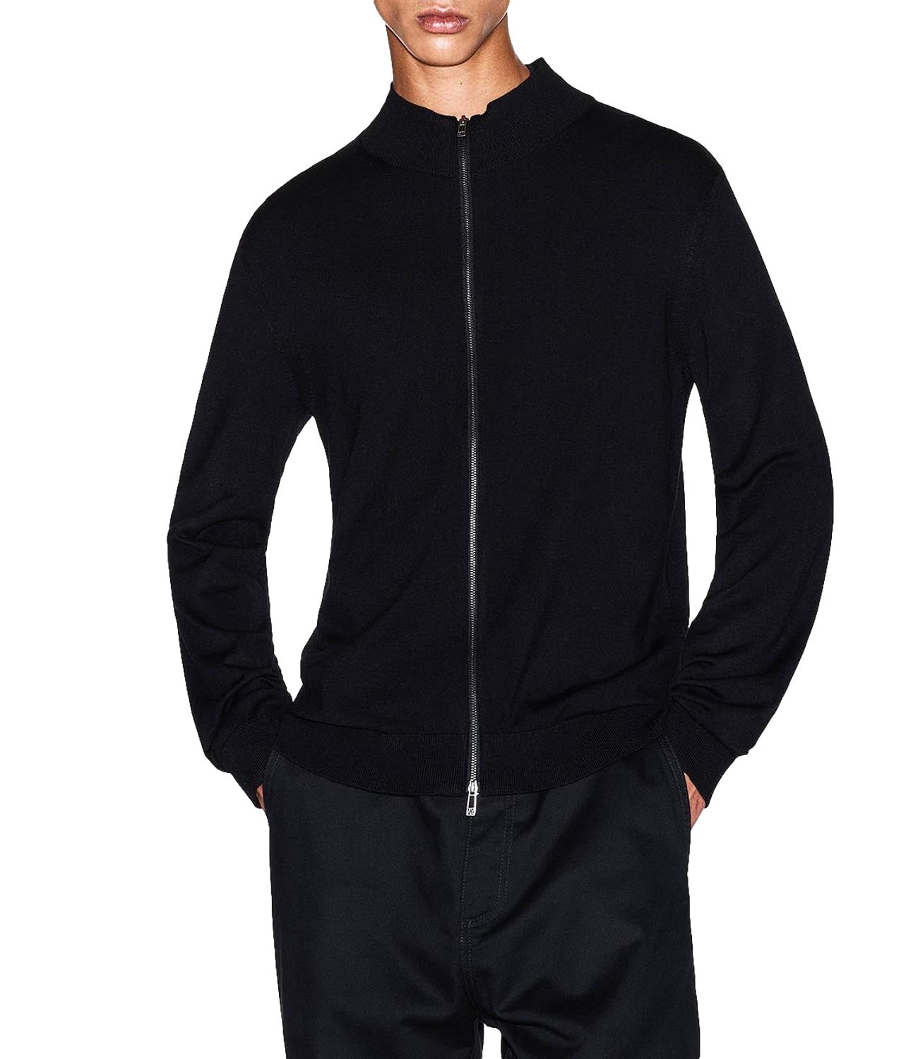 Armani Exchange Cardigan con zip blu uomo