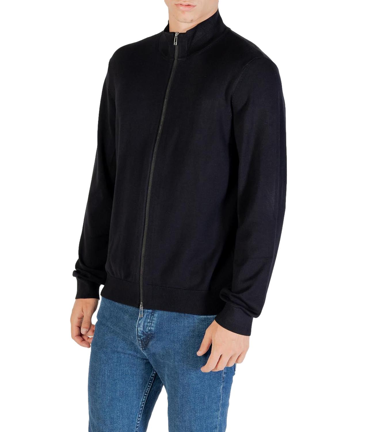 Armani Exchange Cardigan con zip blu uomo