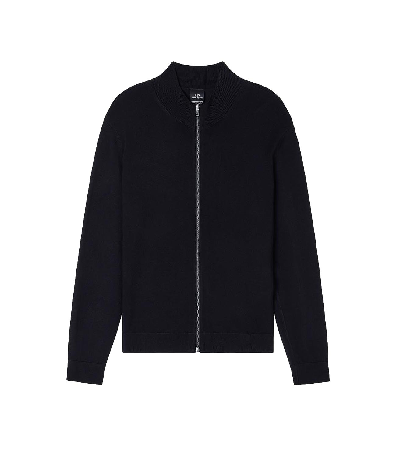 Armani Exchange Cardigan con zip blu uomo
