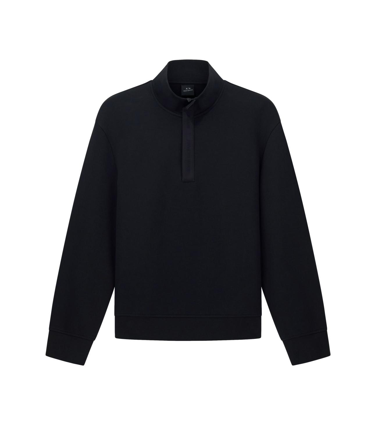 Armani Exchange felpa collo altro nera uomo