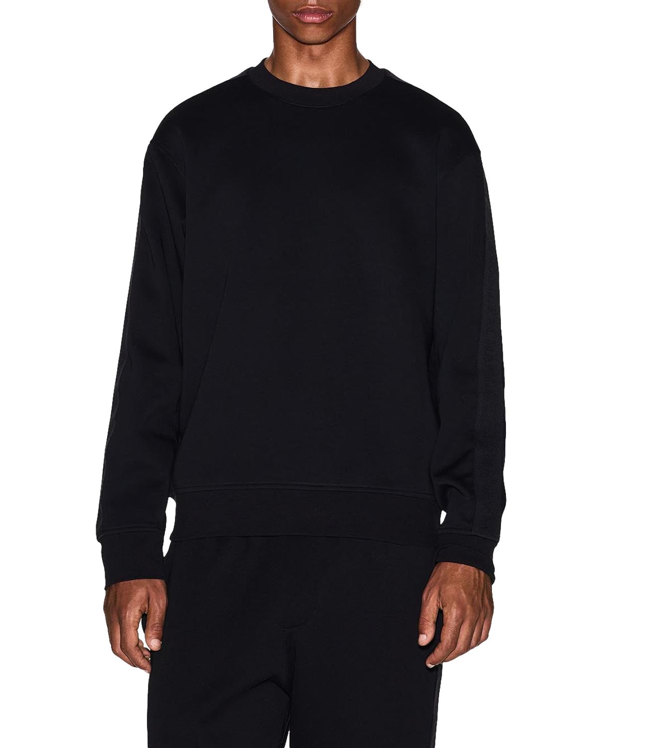 Armani Exchange Felpa girocollo nera uomo