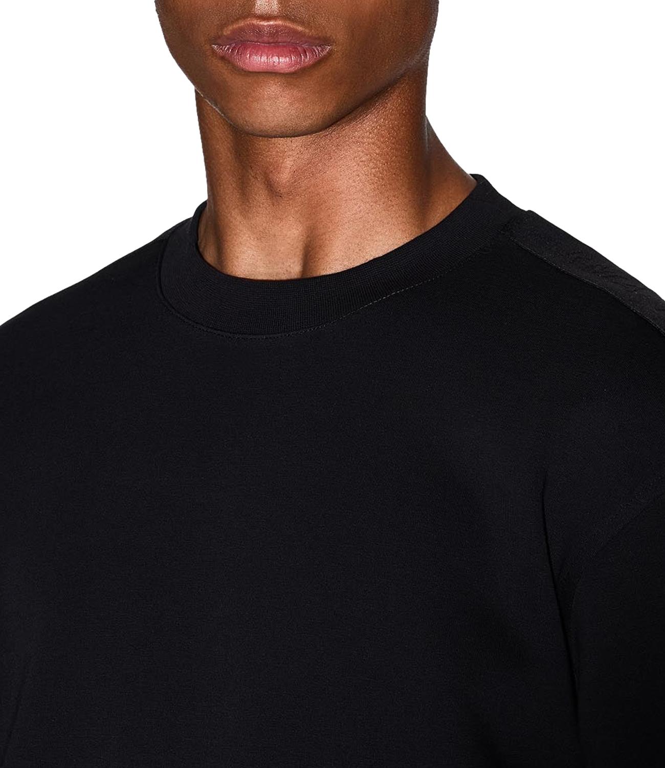 Armani Exchange Felpa girocollo nera uomo