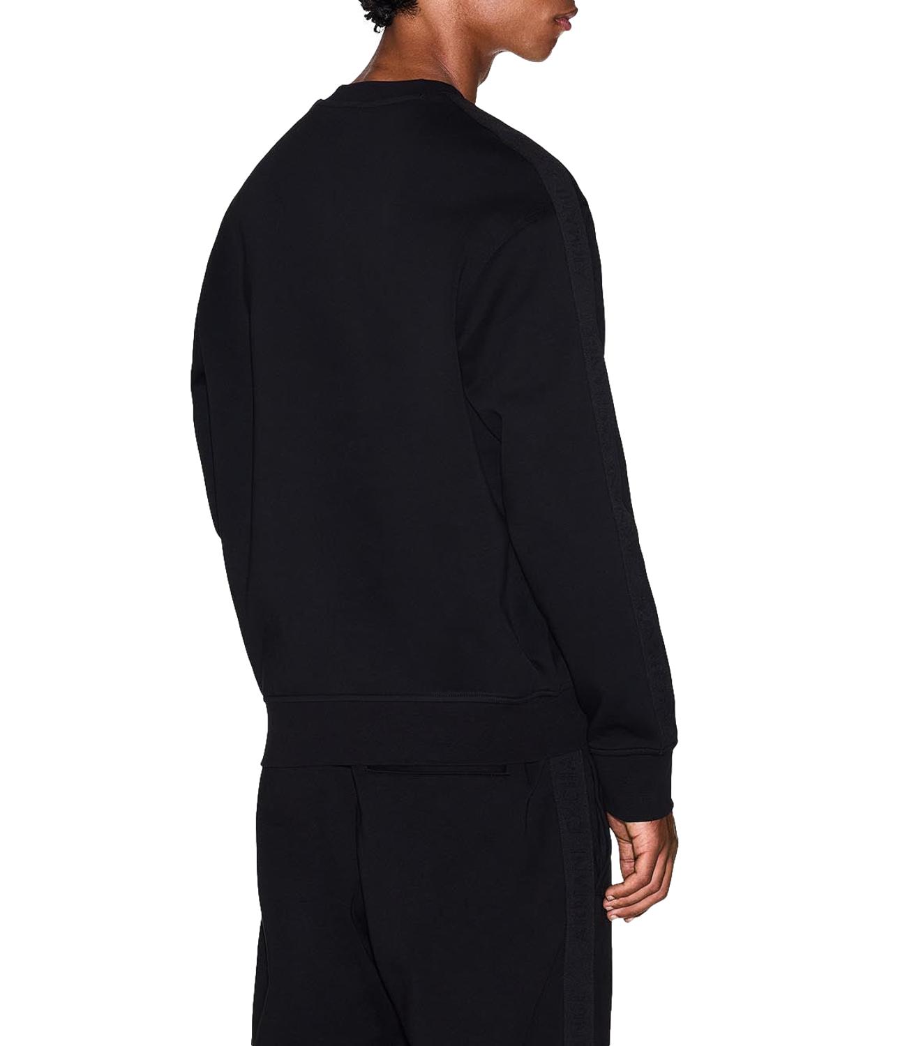 Armani Exchange Felpa girocollo nera uomo