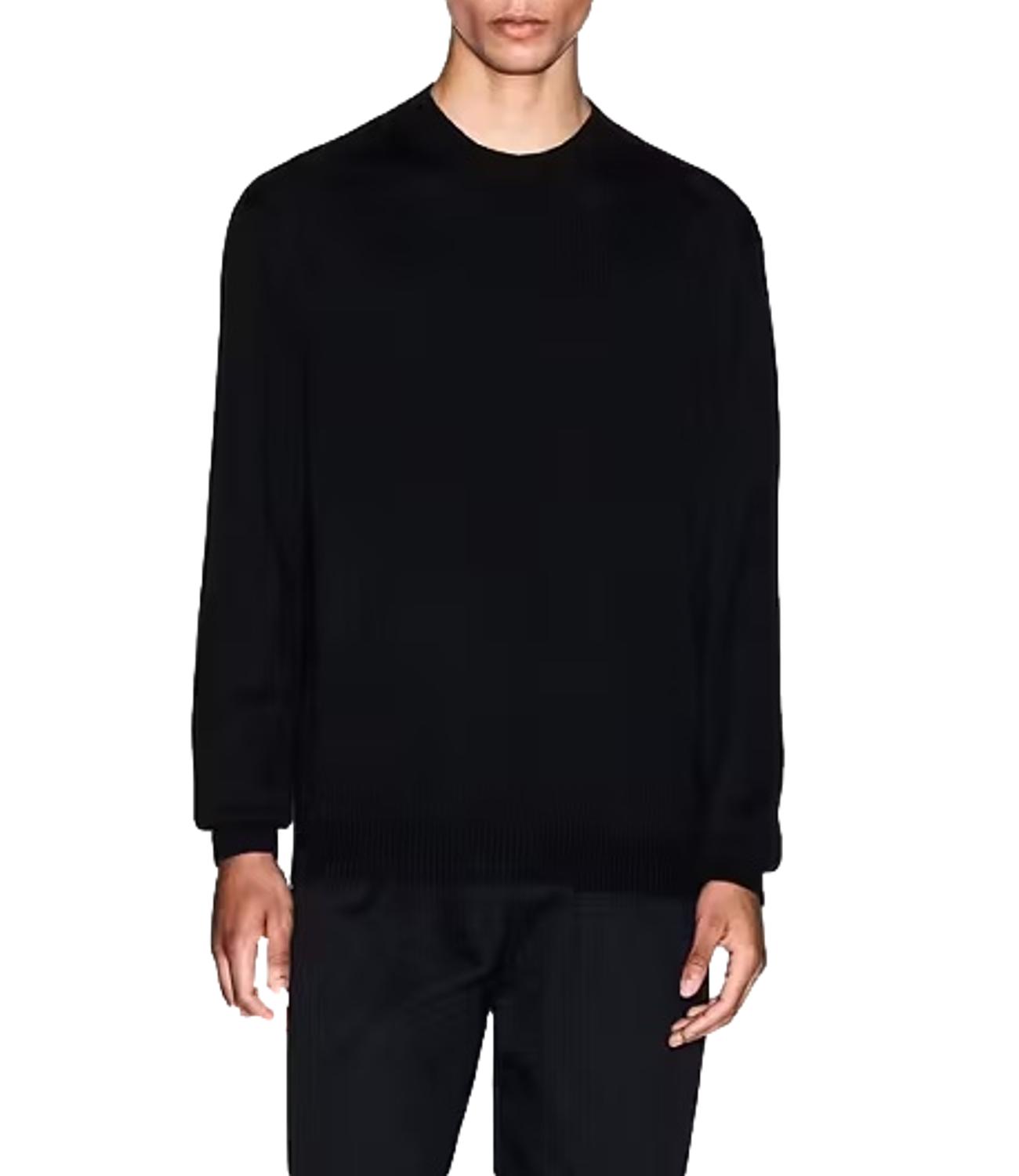Armani Exchange pullovercmisto lana girocollo nero uomo