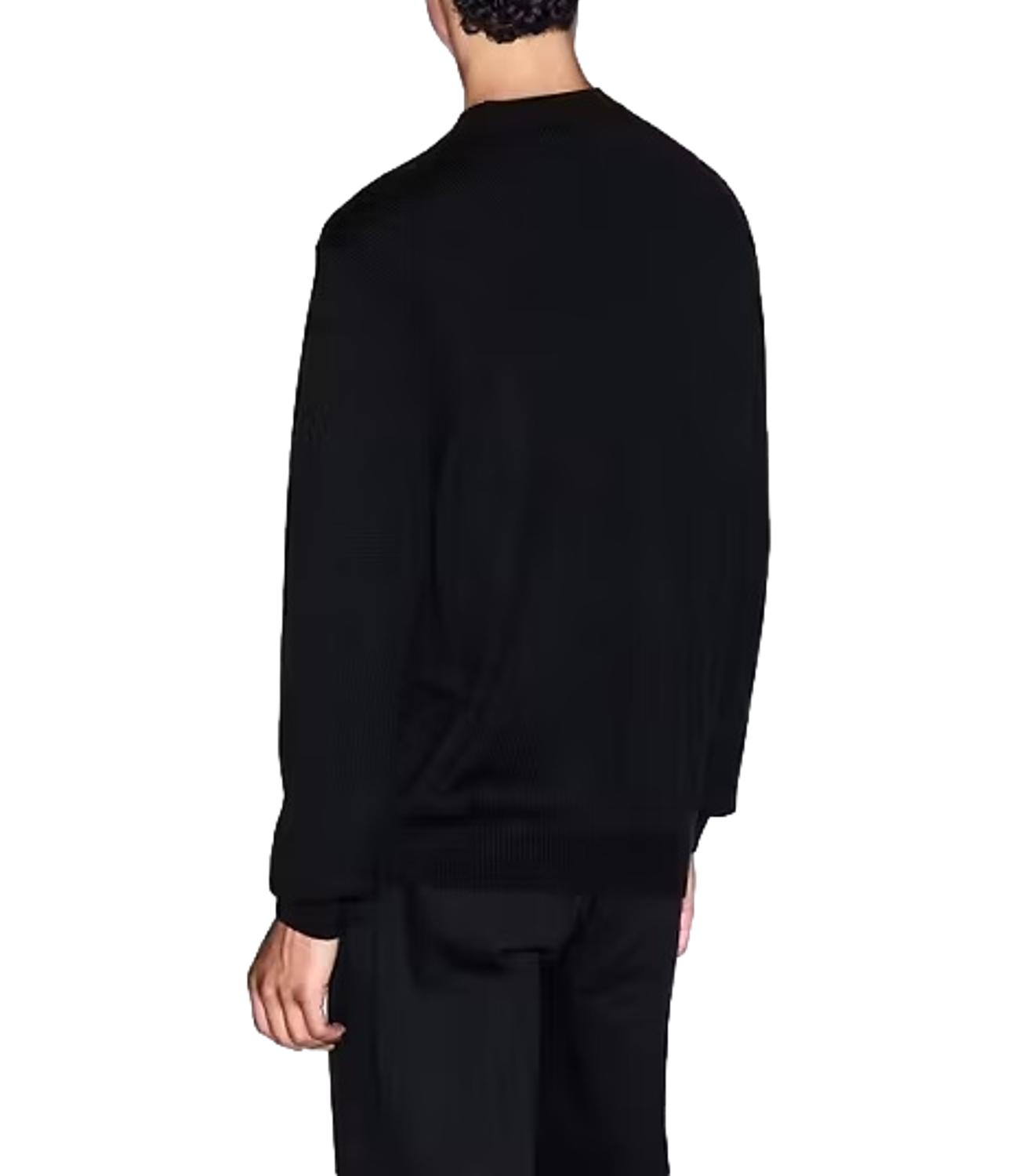 Armani Exchange pullovercmisto lana girocollo nero uomo