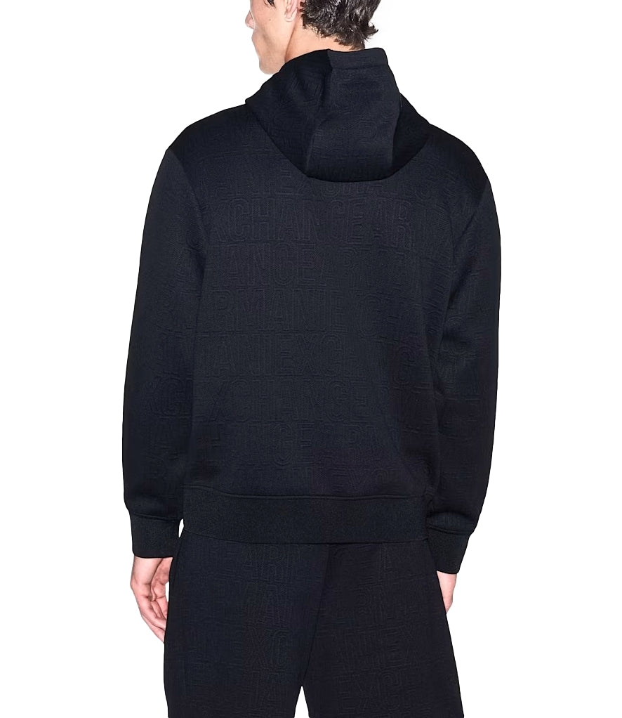 Armani Exchange Felpa con cappuccio nero uomo