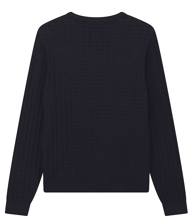 Armani Exchange maglioncino girocollo blu navy uomo