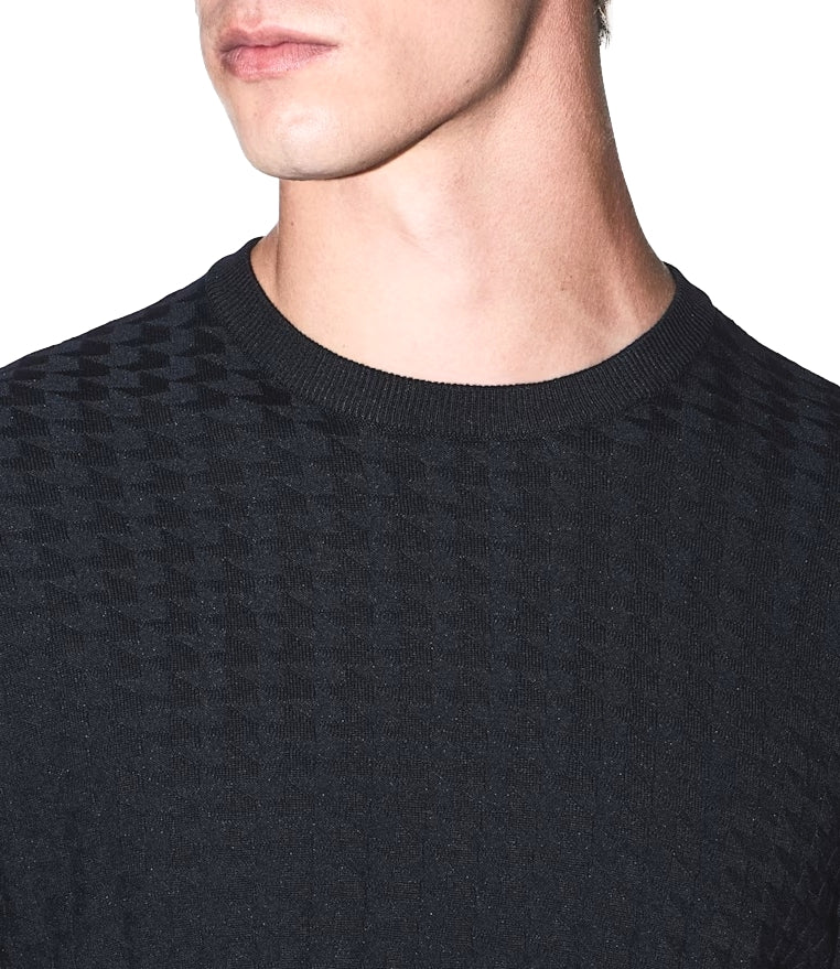 Armani Exchange maglioncino girocollo blu navy uomo