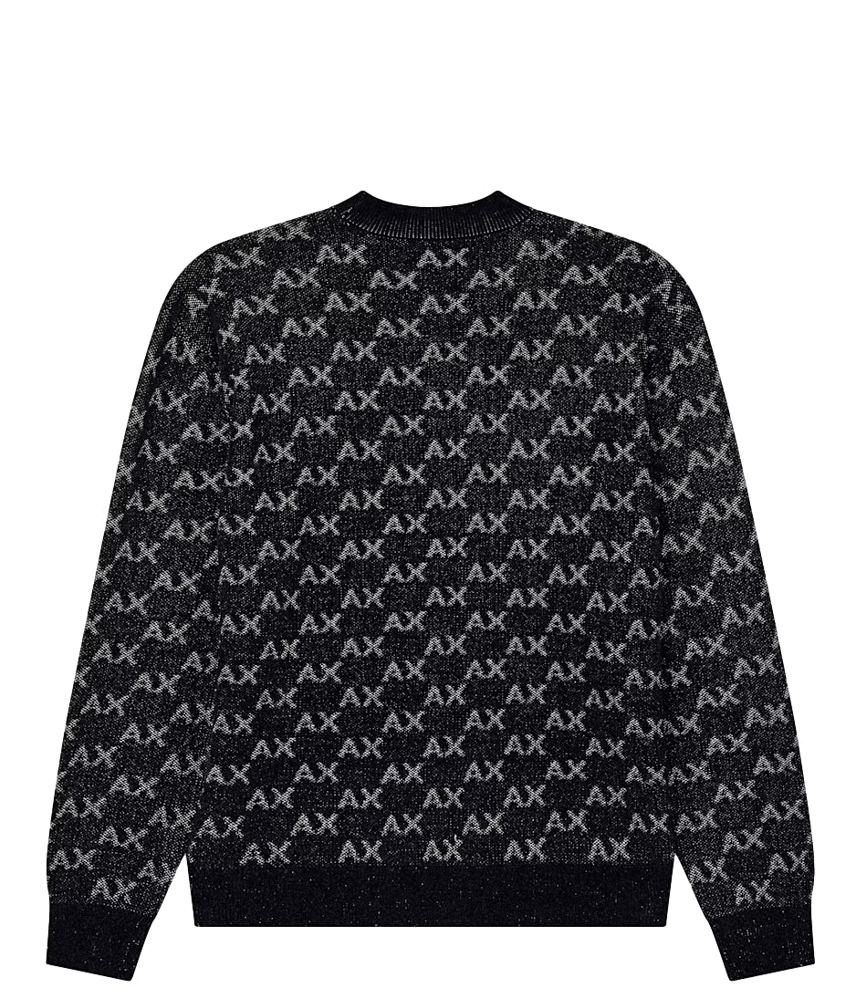 Armani Exchange pullover logo black nero