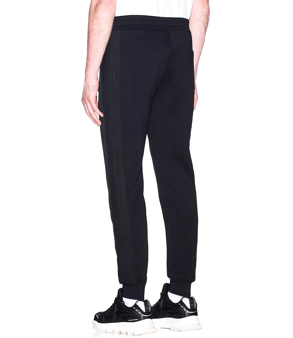 Armani Exchange pantaloni regular fit stretch nero uomo