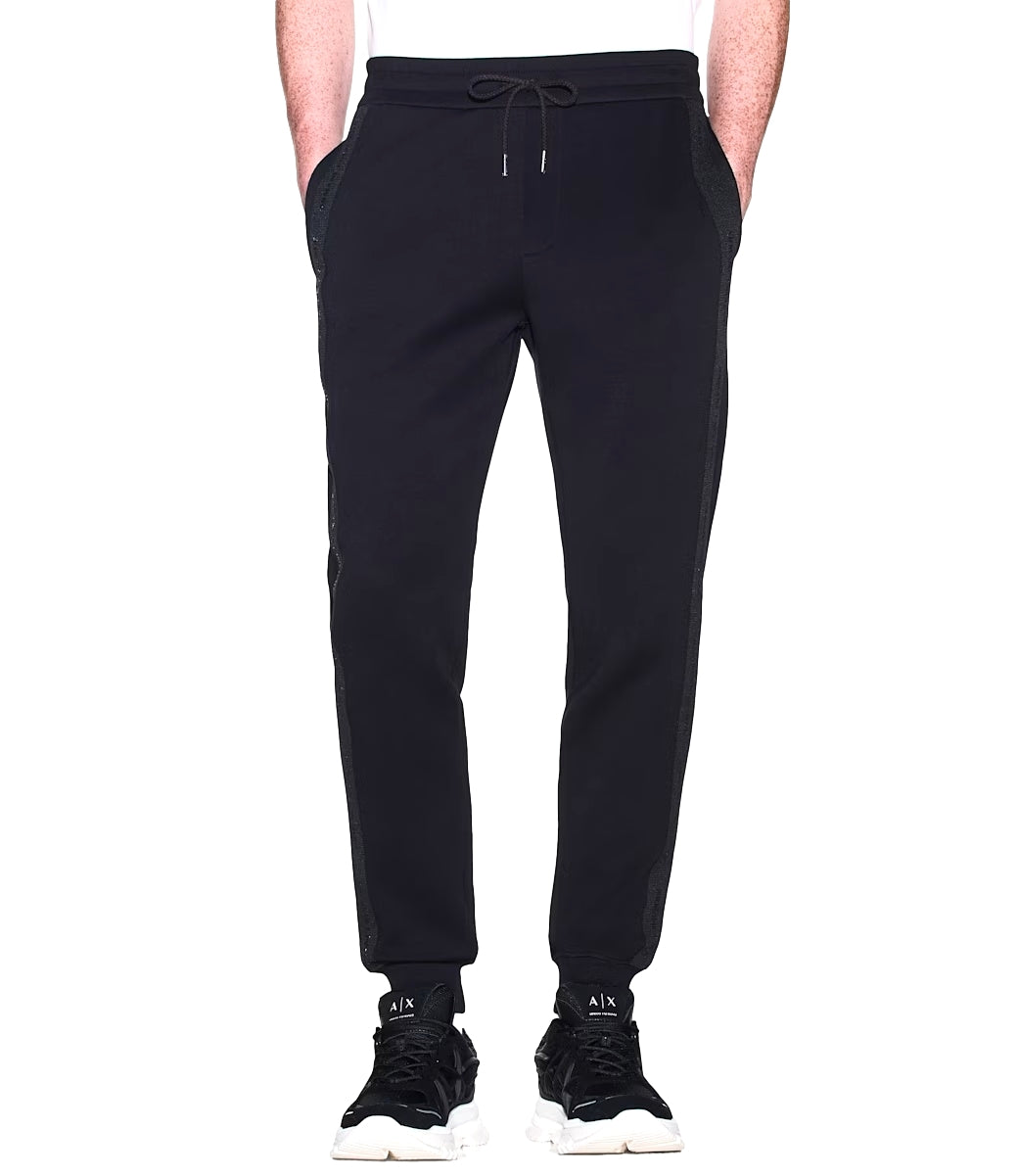 Armani Exchange pantaloni regular fit stretch nero uomo