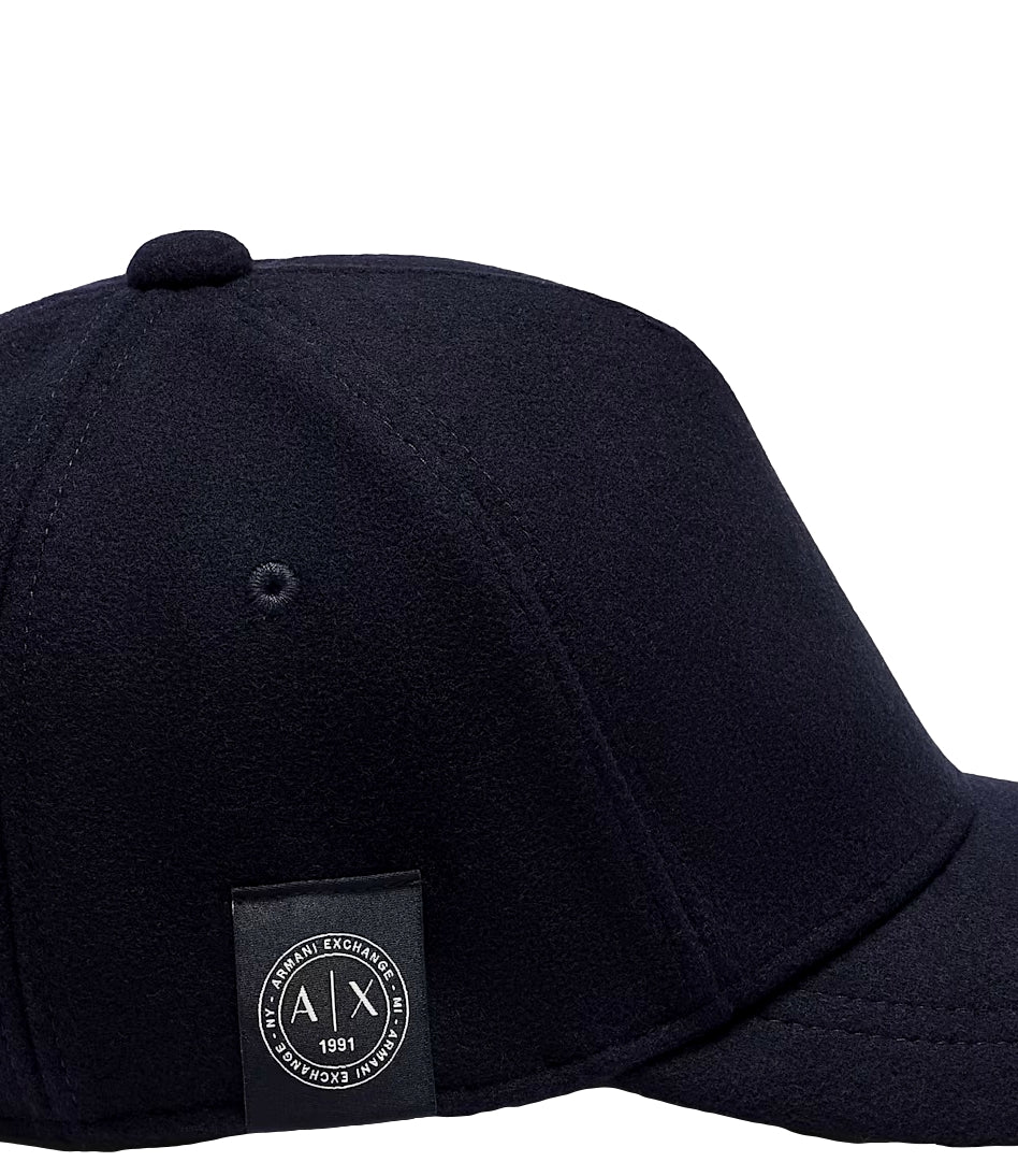 Armani Exchange cappello in lana blu uomo