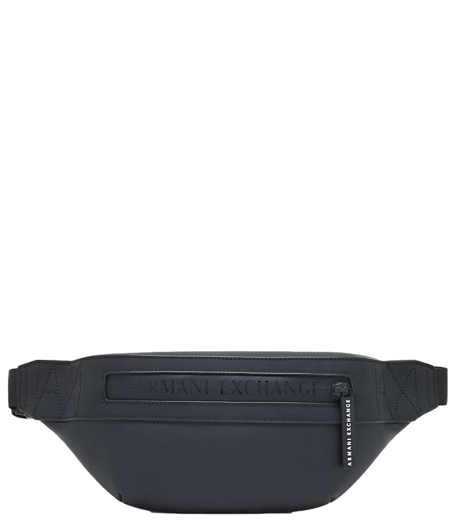 Armani Exchange marsupio da uomo nero similpelle