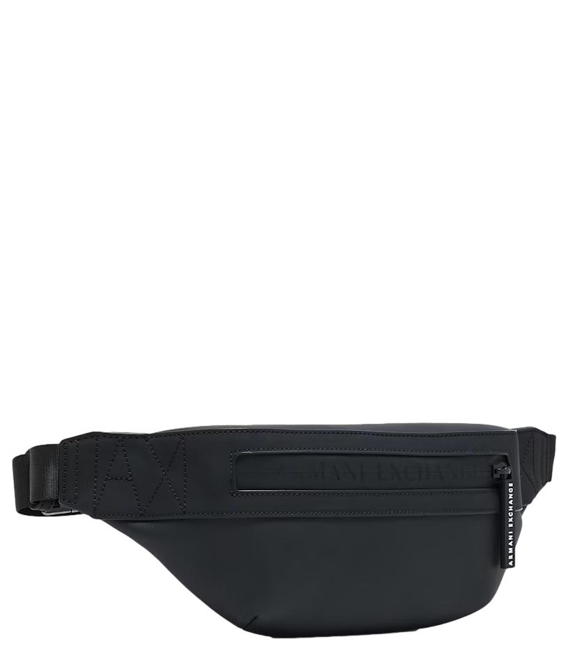 Armani Exchange marsupio da uomo nero similpelle