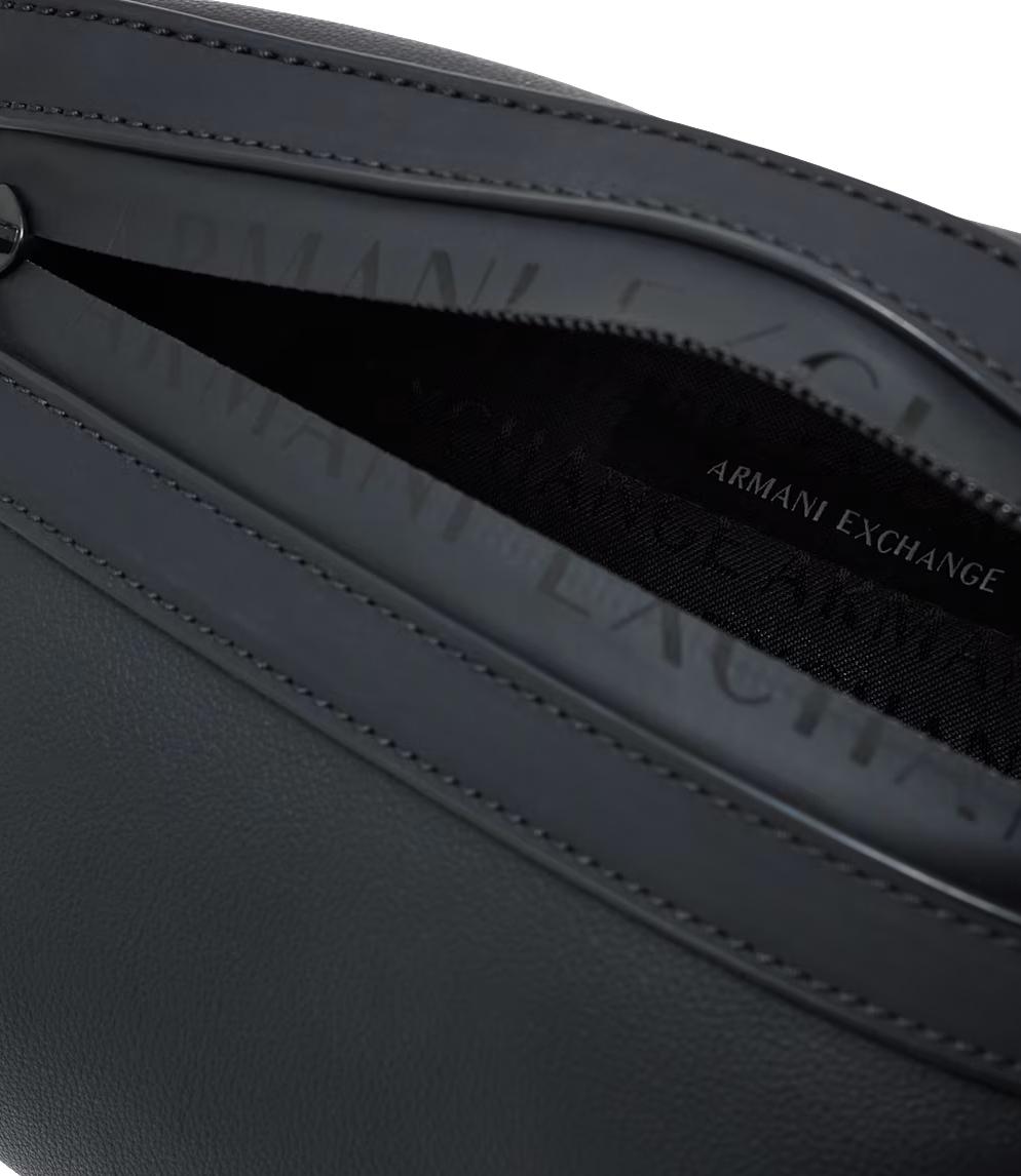 Armani Exchange marsupio da uomo nero similpelle