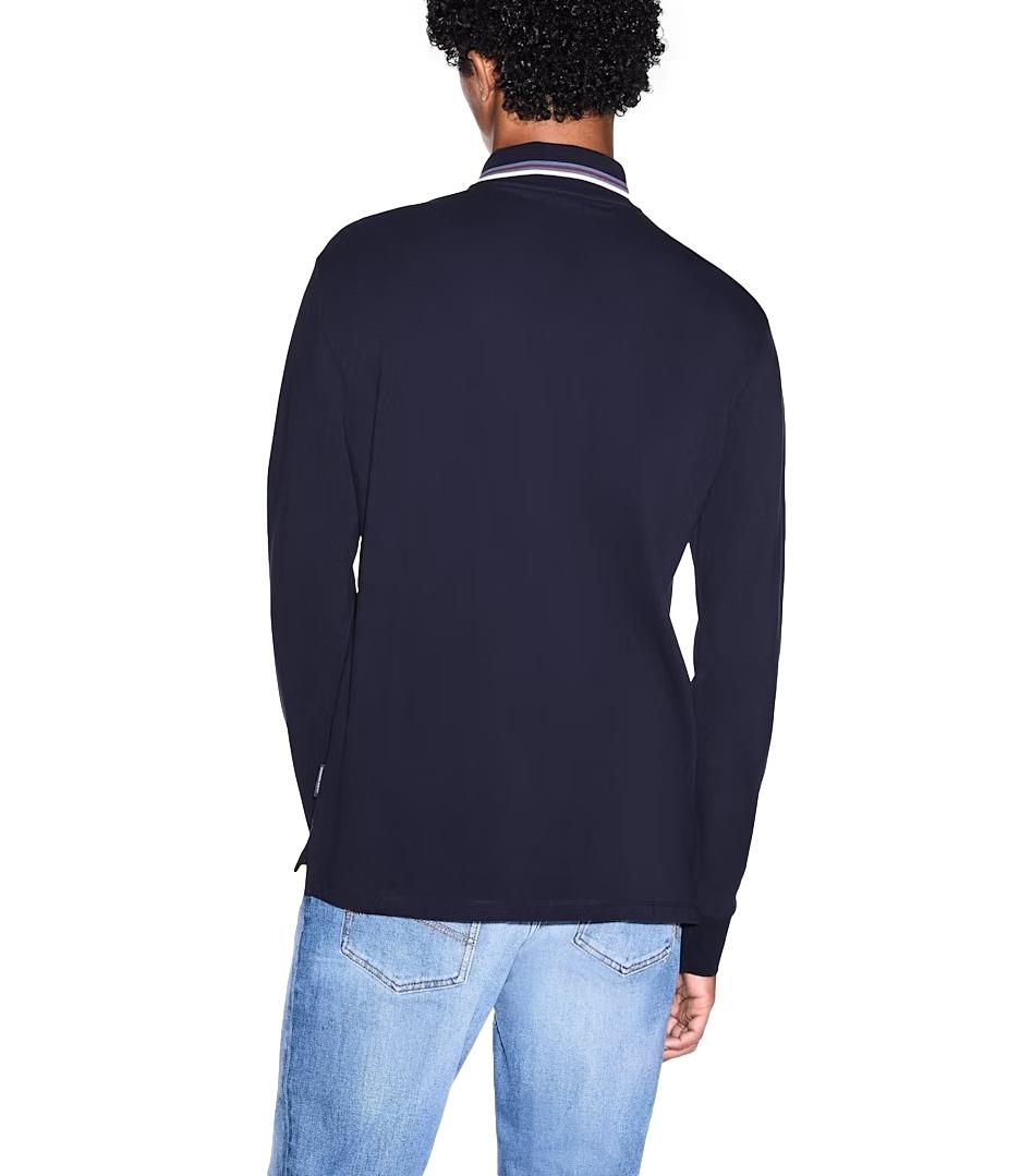 Armani Exchange maglia polo blu uomo