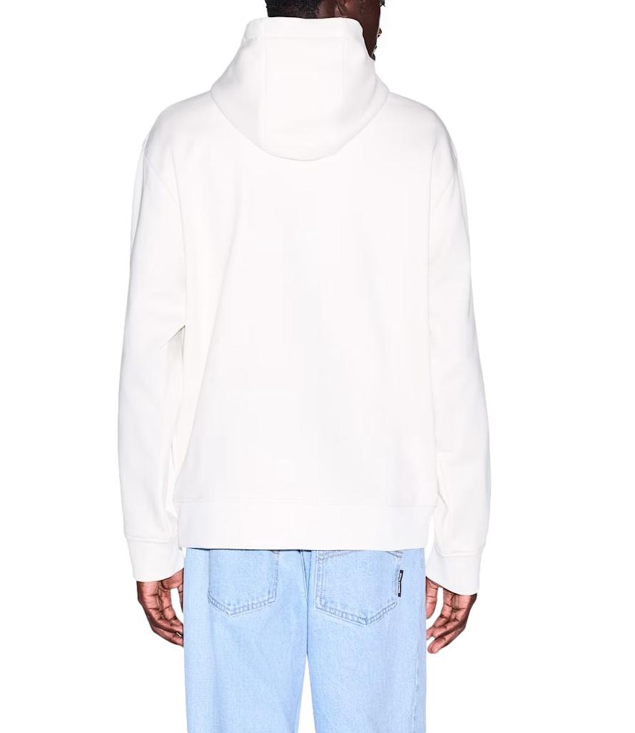 Armani Exchange felpa con cappuccio bianco beige uomo