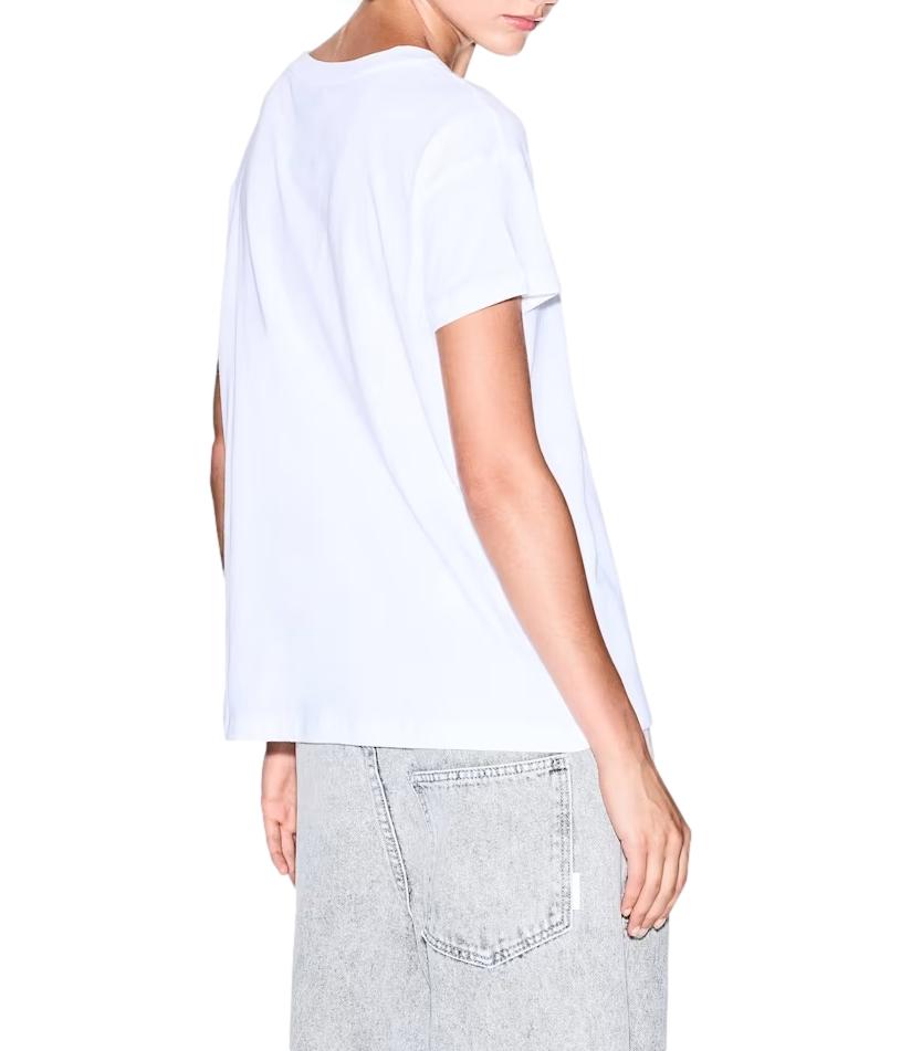 Armani Exchange T-Shirt da donna optic white in cotone