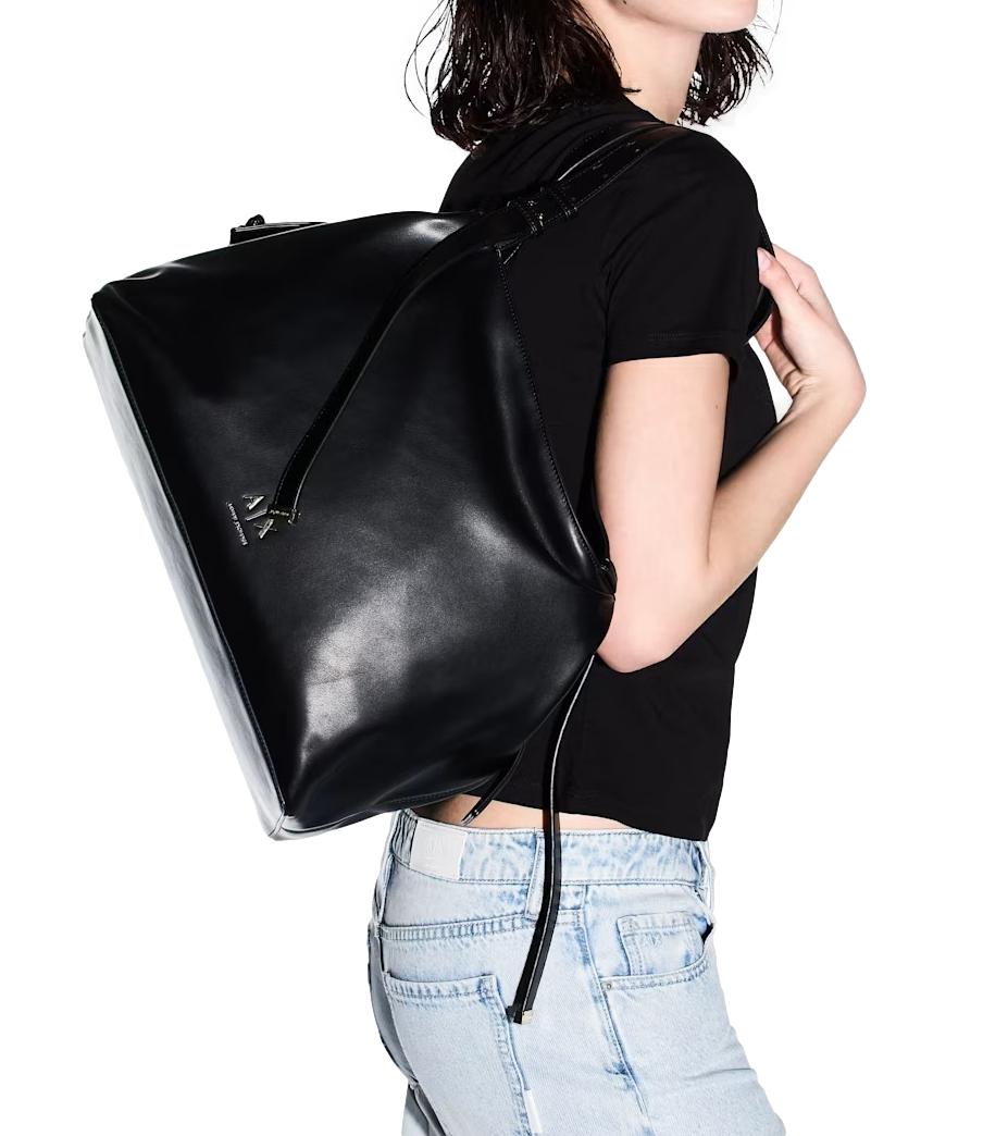 Armani Exchange borsa a spalla da donna nera