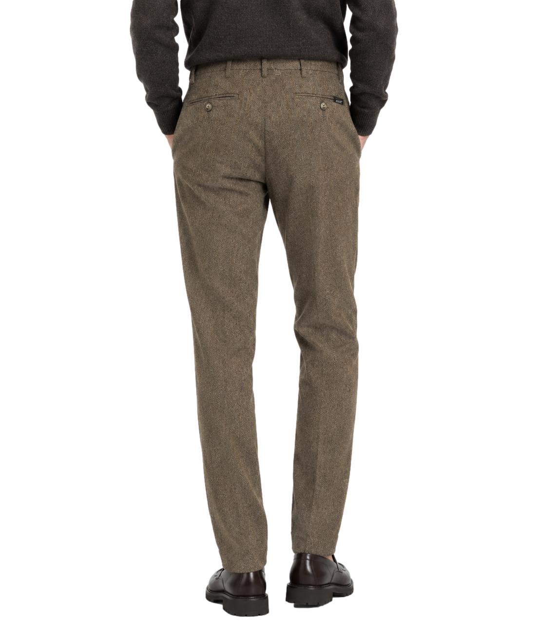 Pantalone Bleecker marrone terra spinato