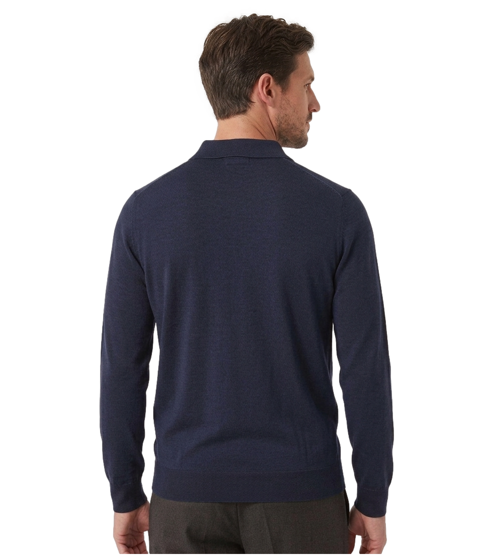 AT.P.CO. Polo manica lunga blu scuro