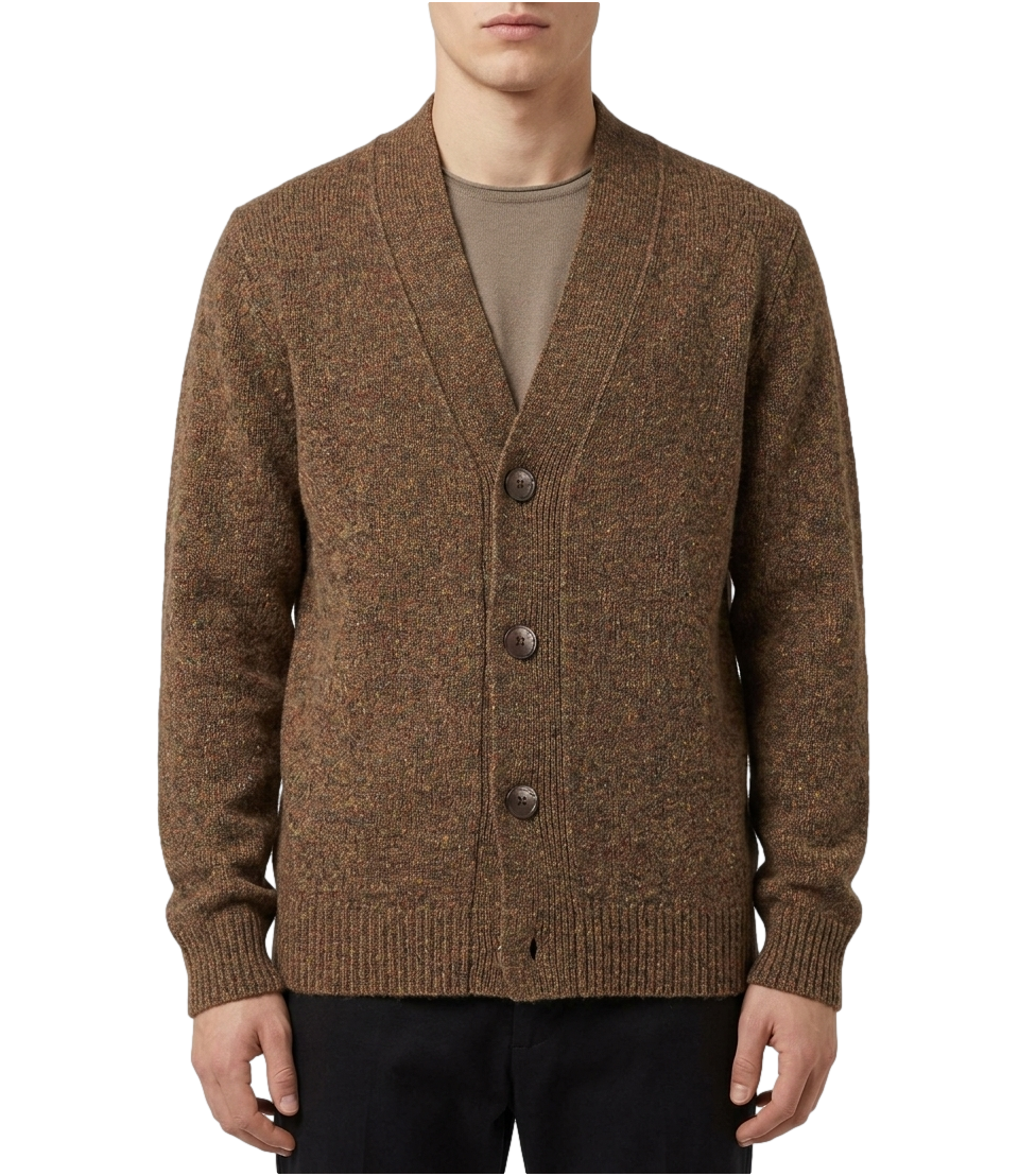 Cardigan atpco lambswool verde bosco raw hero