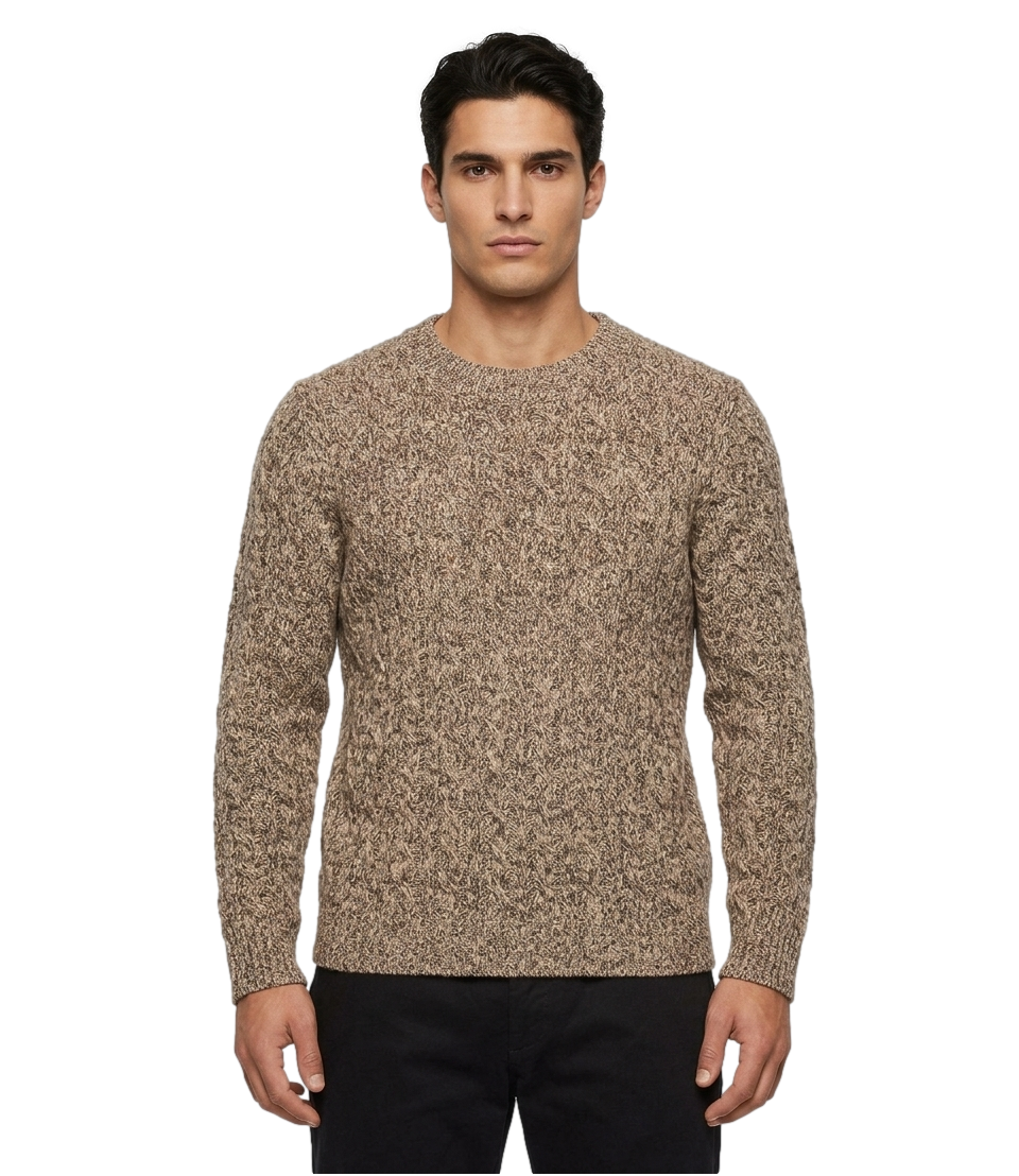 Maglione girocollo atpco tortora Eno