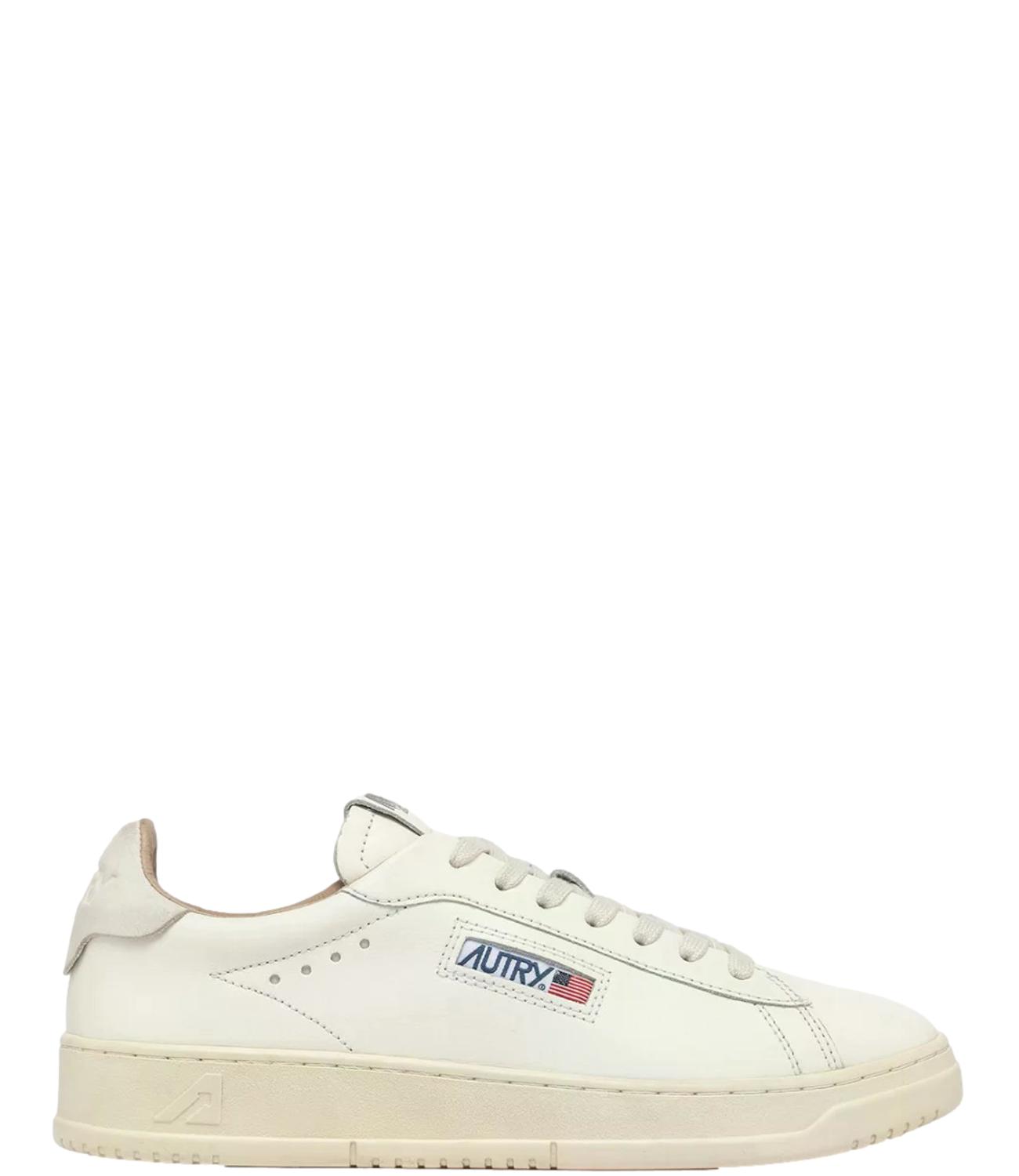 Sneaker Autry bianca in pelle con dettagli beige Uomo