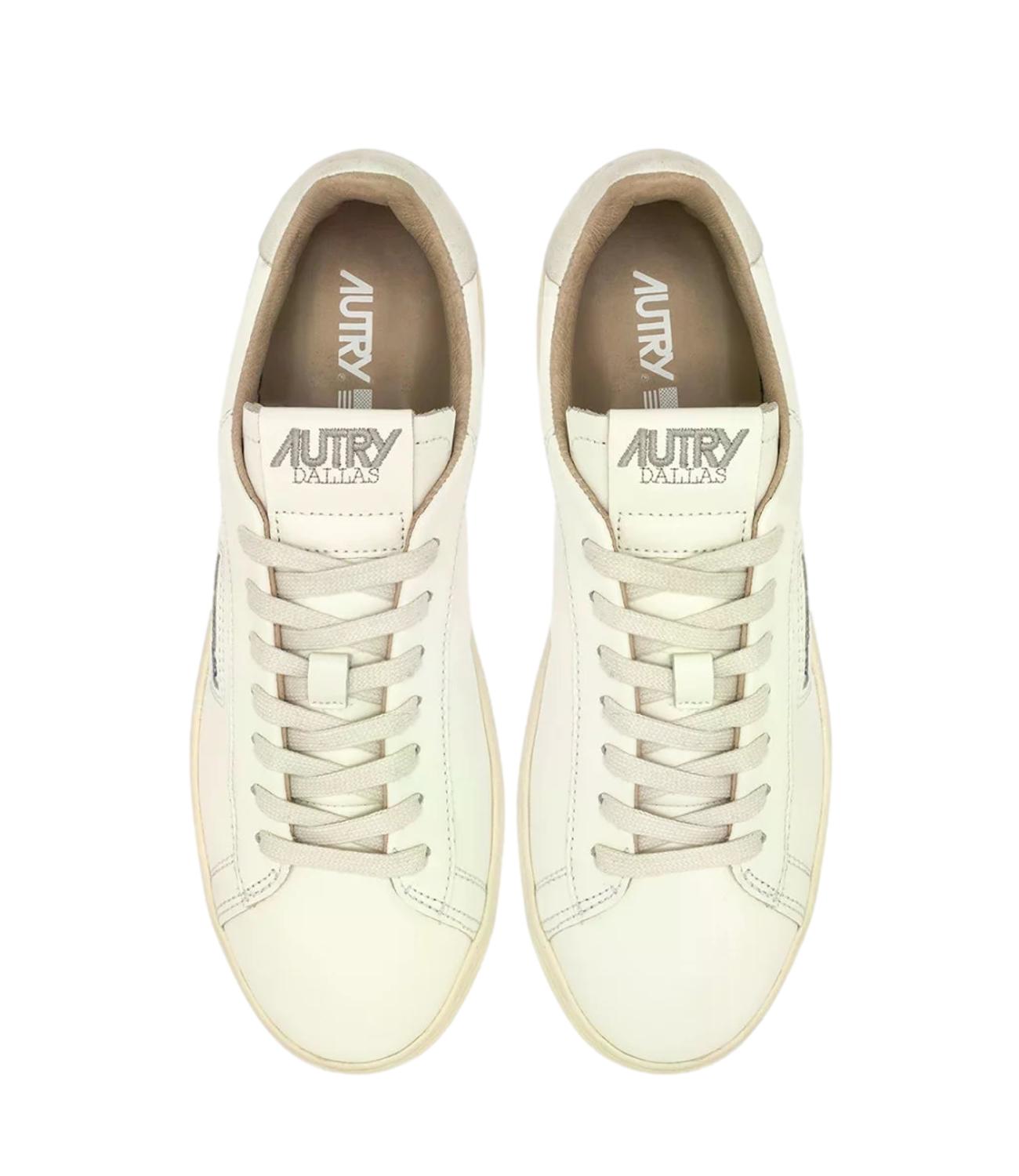 Sneaker Autry bianca in pelle con dettagli beige Uomo