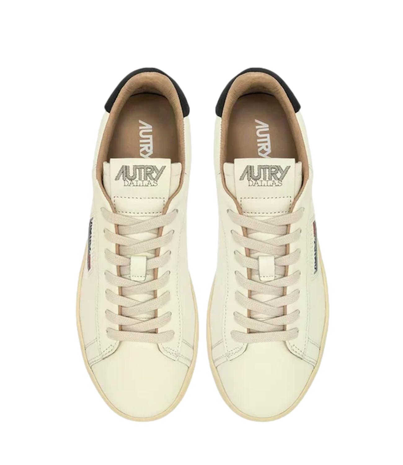 Sneakers uomo Autry Dallas model white blue leather pelle UOMO
