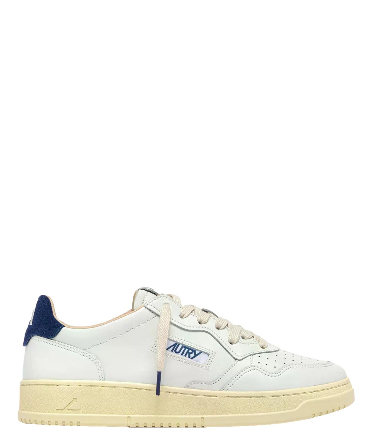 Sneaker Autry bianca in pelle con dettaglio blu Uomo