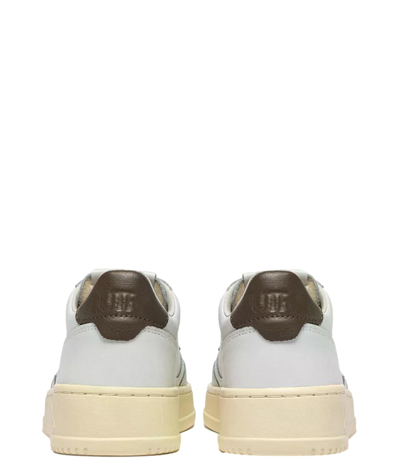 Sneaker Autry bianca in pelle con dettaglio tortora Uomo
