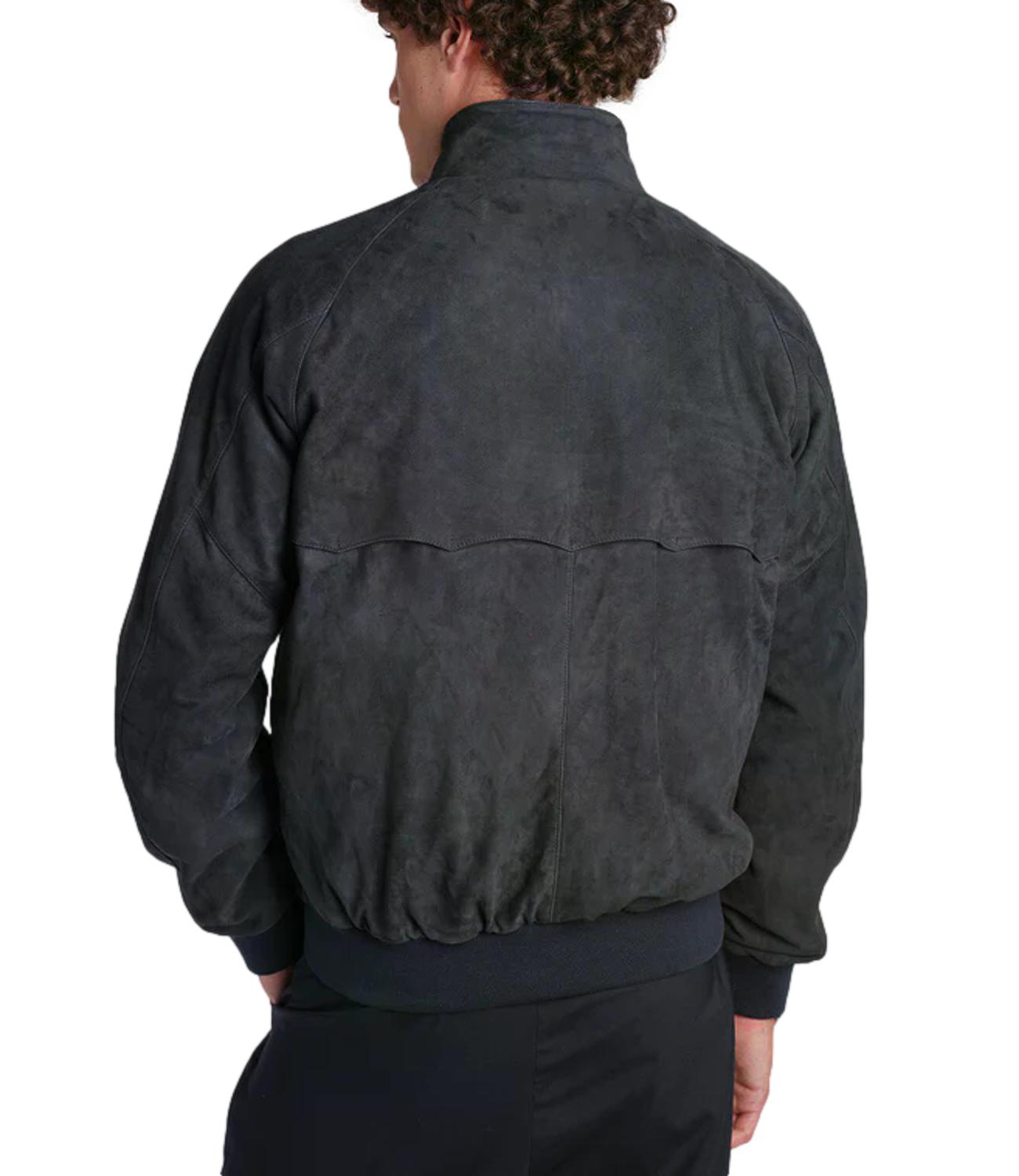 Baracuta G9 Suede giacca navy uomo