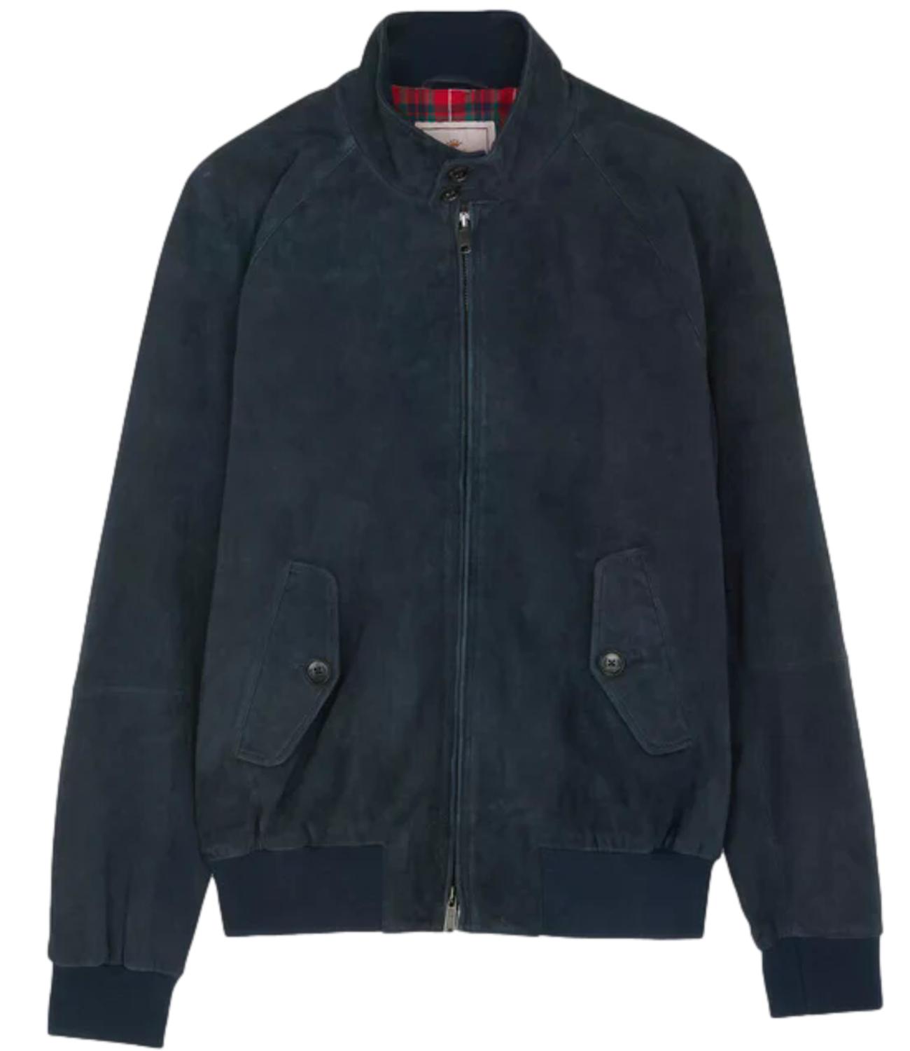 Baracuta G9 Suede giacca navy uomo