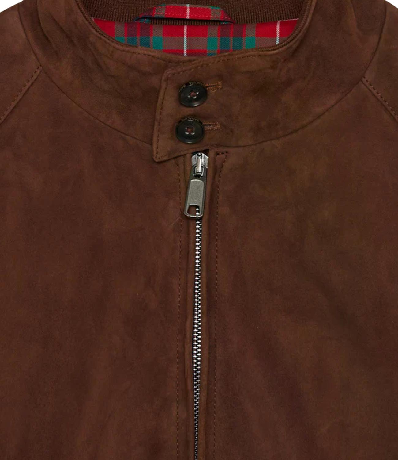 Baracuta G9 Suede Giacca chocolate uomo