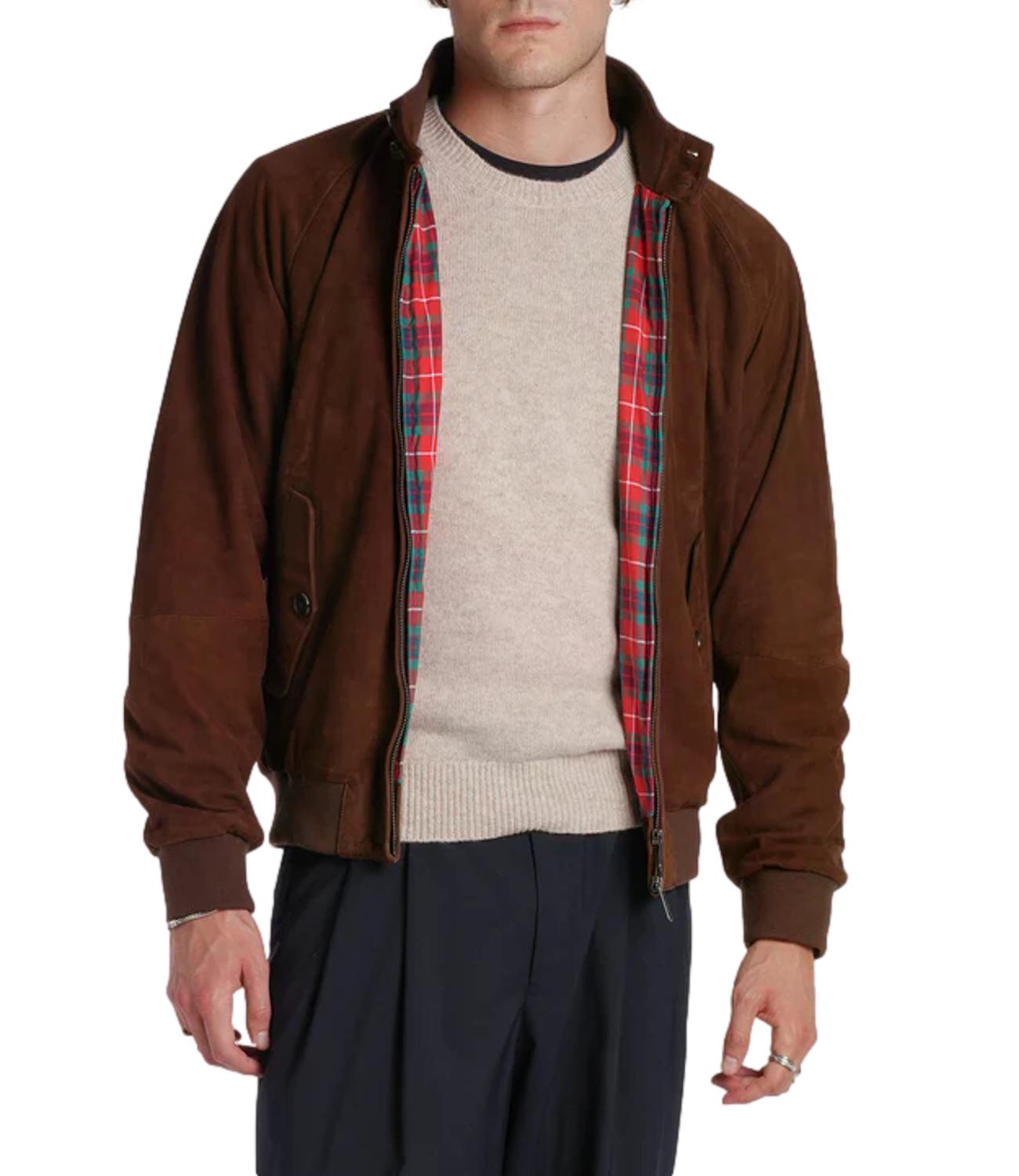 Baracuta G9 Suede Giacca chocolate uomo