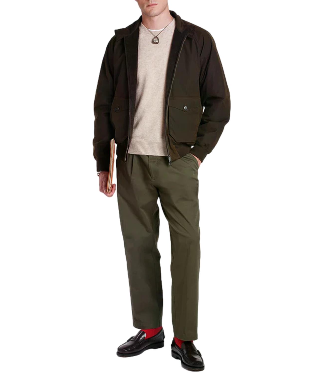 Baracuta G9 giacca in cotone cerato marrone uomo