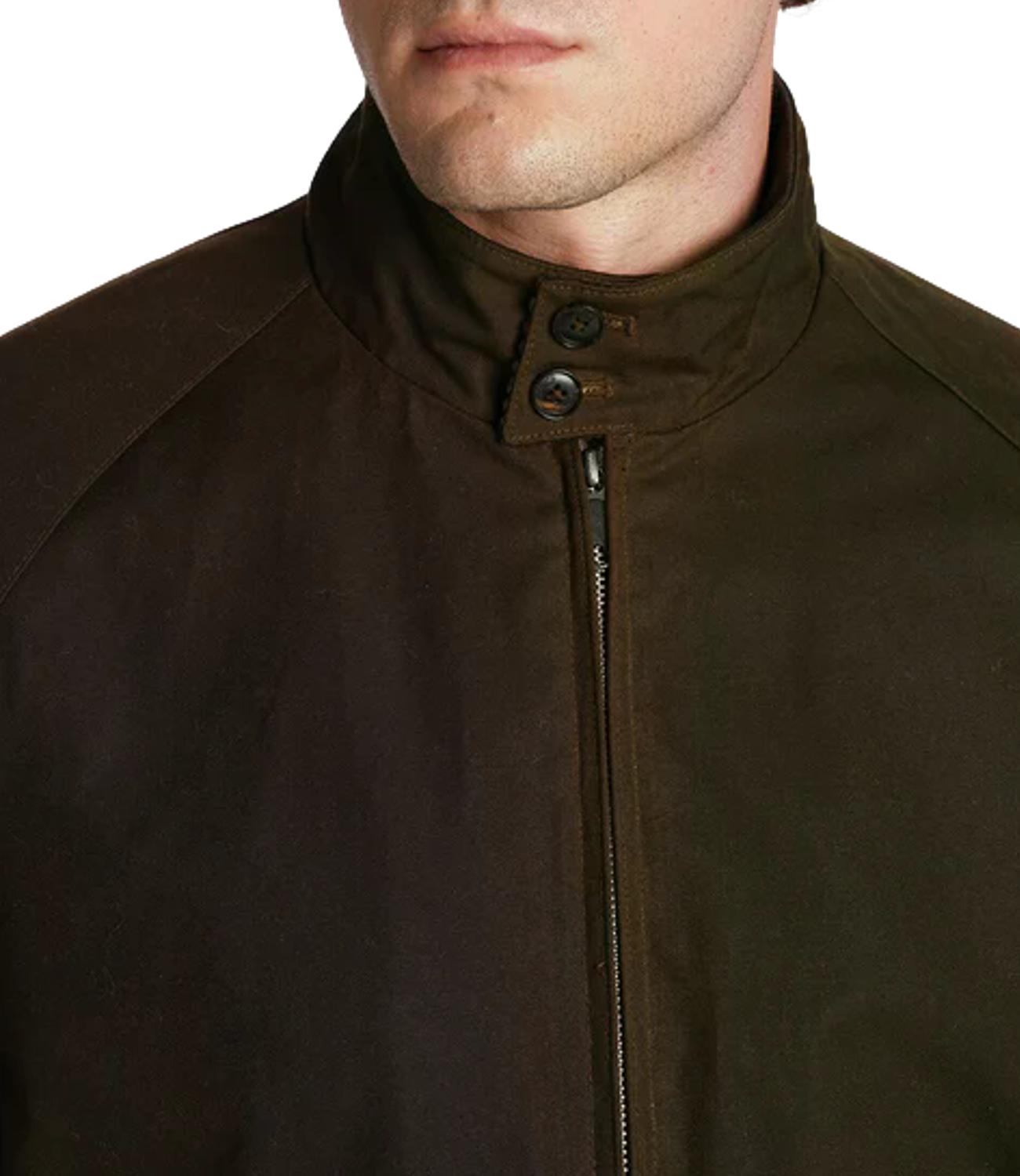 Baracuta G9 giacca in cotone cerato marrone uomo
