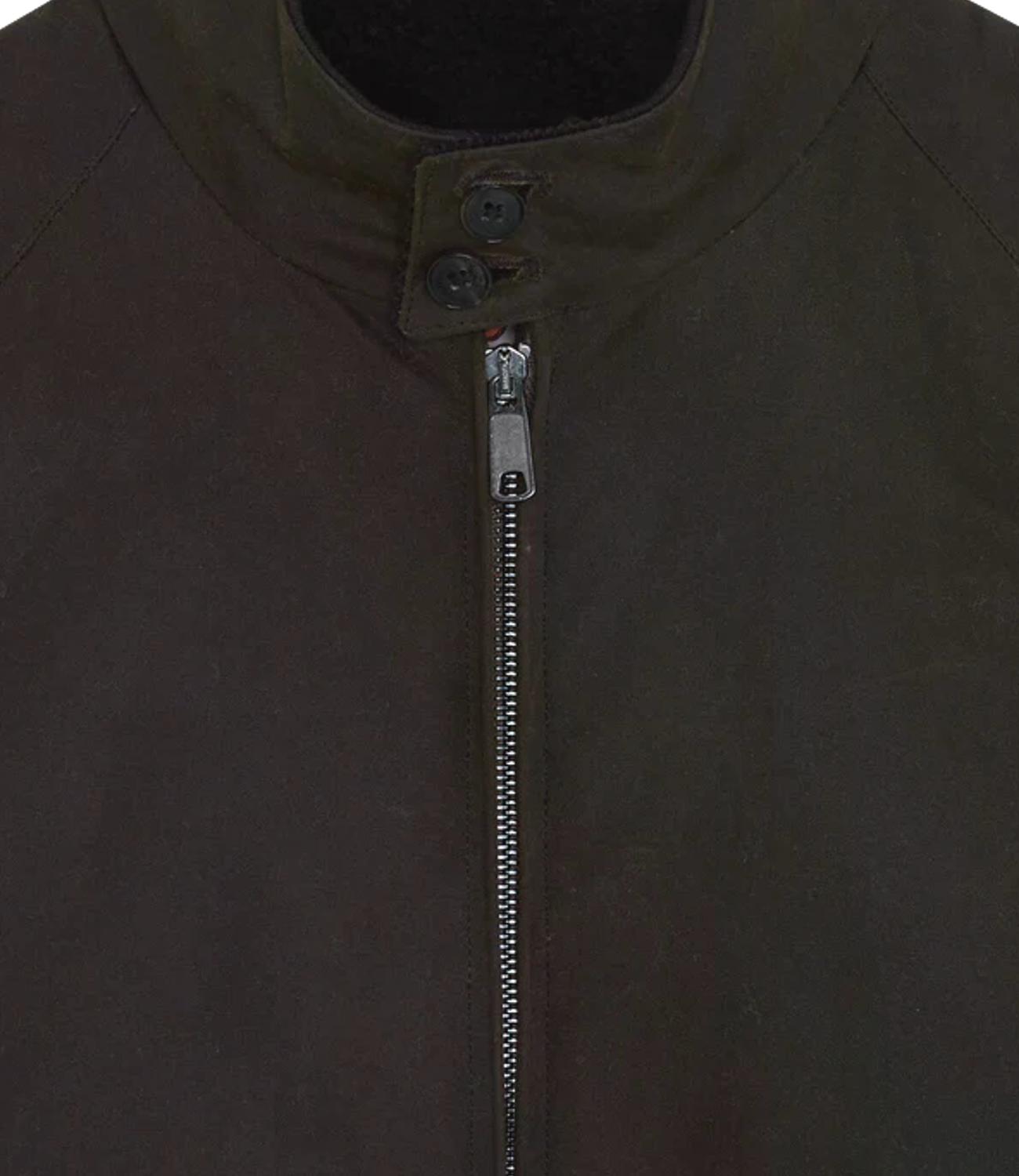 Baracuta G9 giacca in cotone cerato marrone uomo