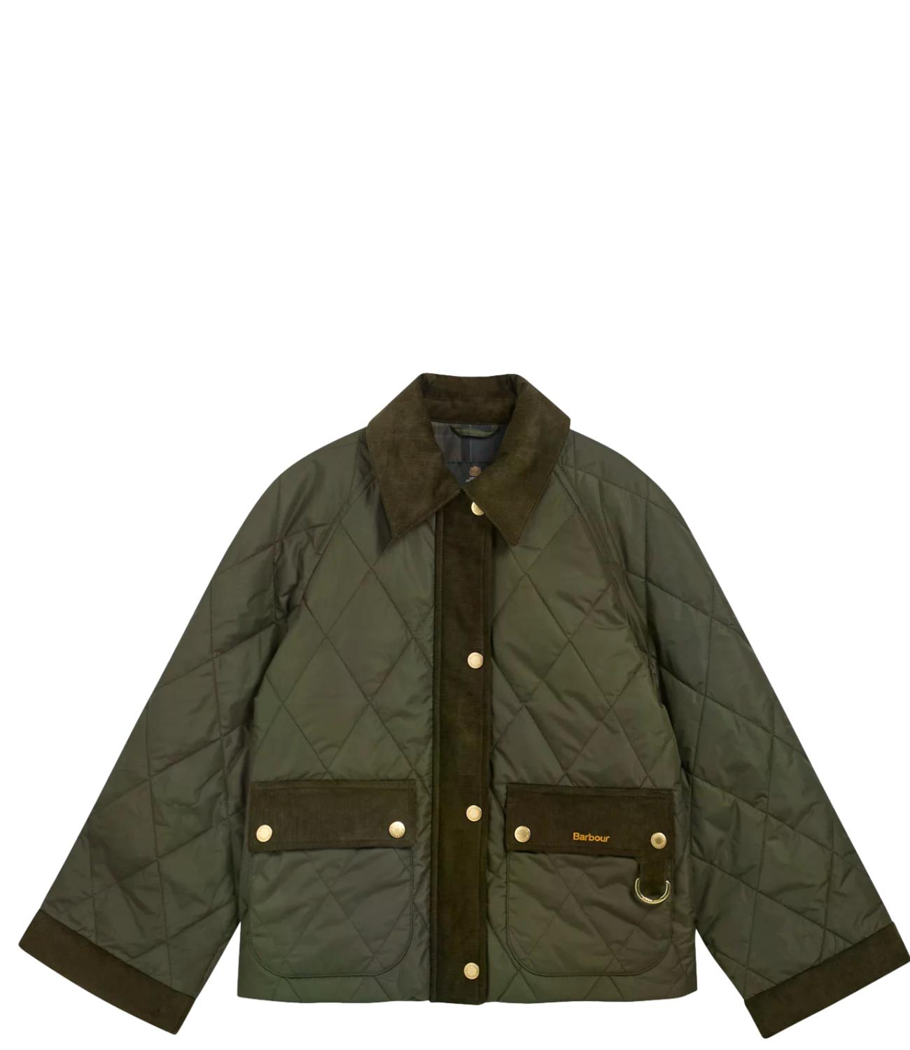 Barbour Giacca trapuntata Kilnwick verde oliva donna