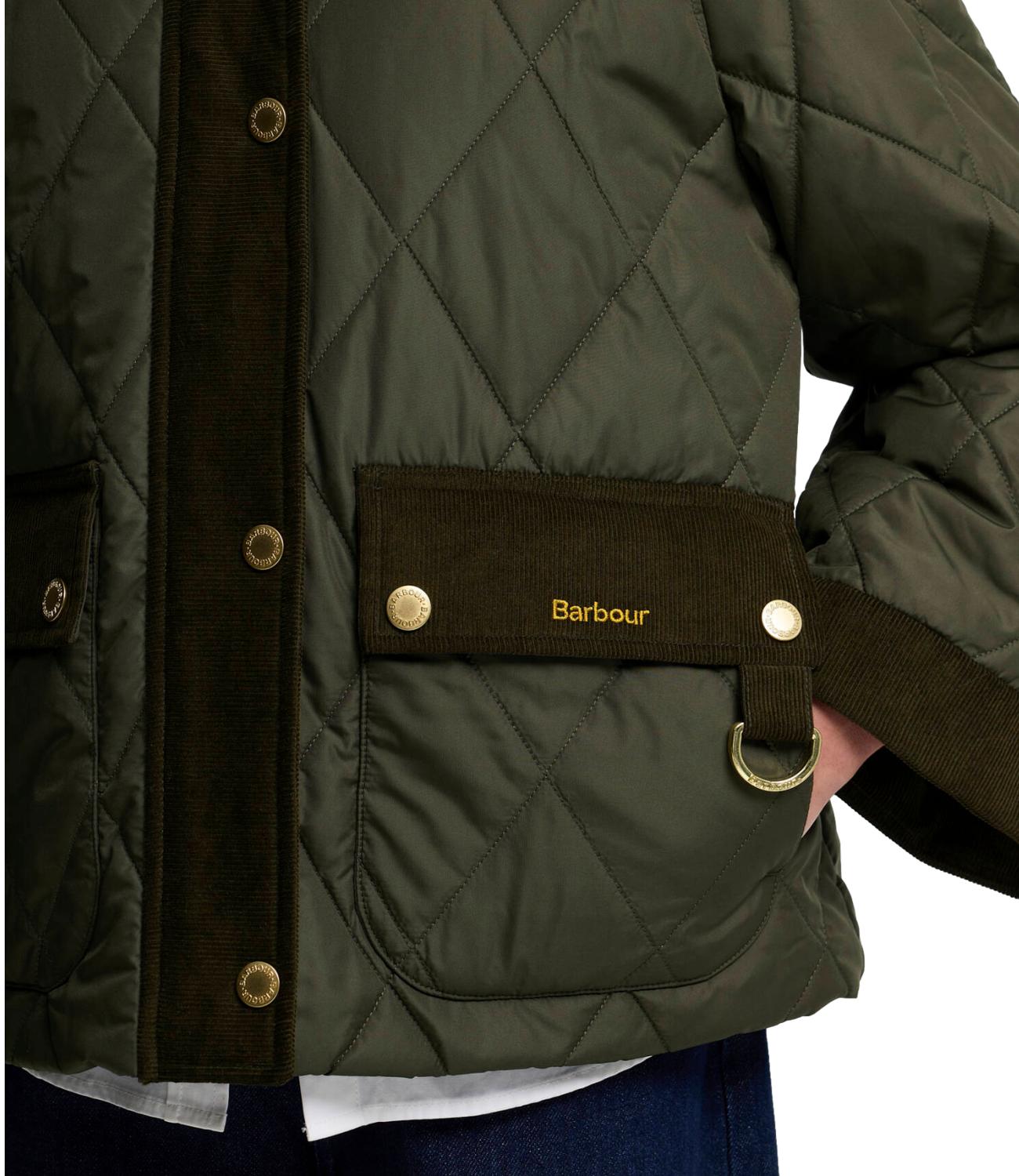 Barbour Giacca trapuntata Kilnwick verde oliva donna