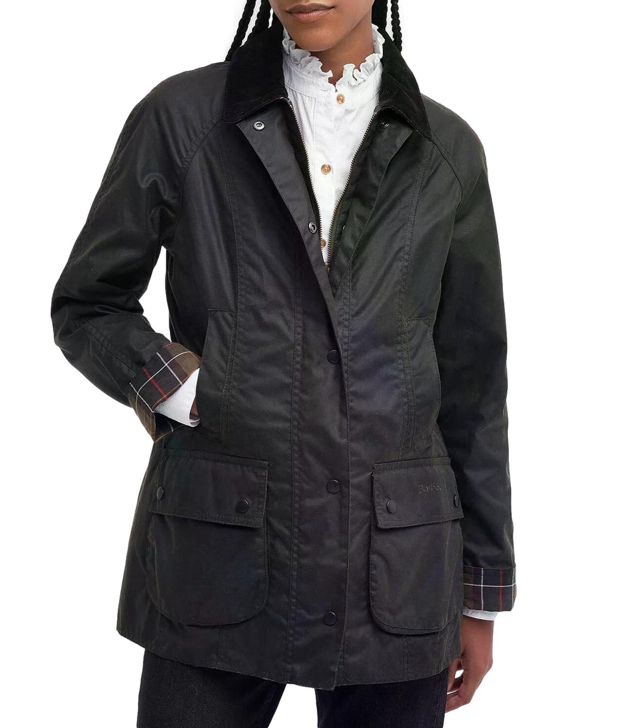Barbour Giacca cerata Classic Beadnell verde oliva donna